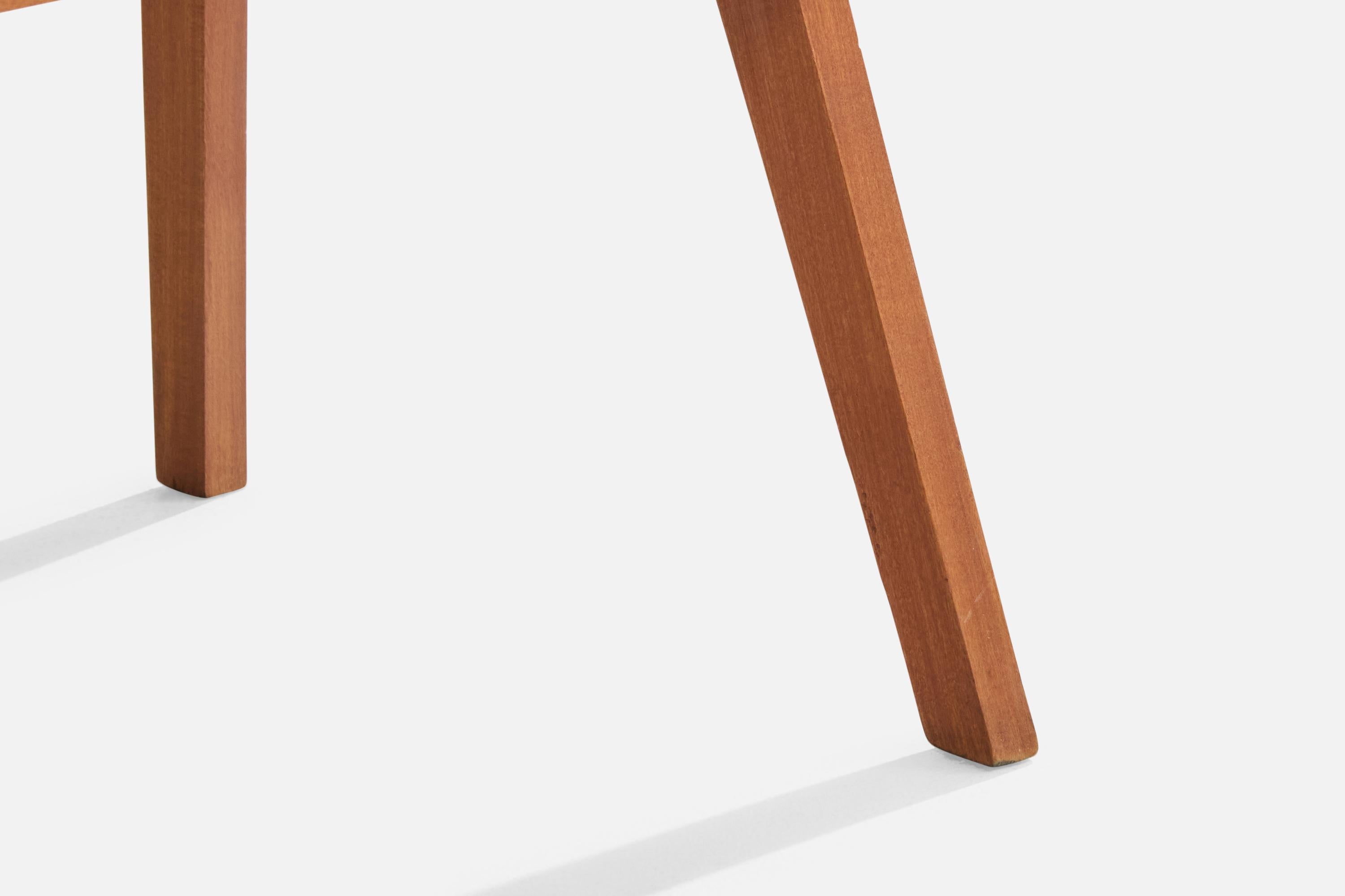 Brazilian Designer, Nightstands, Wood, Glass, Brazil, 1950s For Sale 6