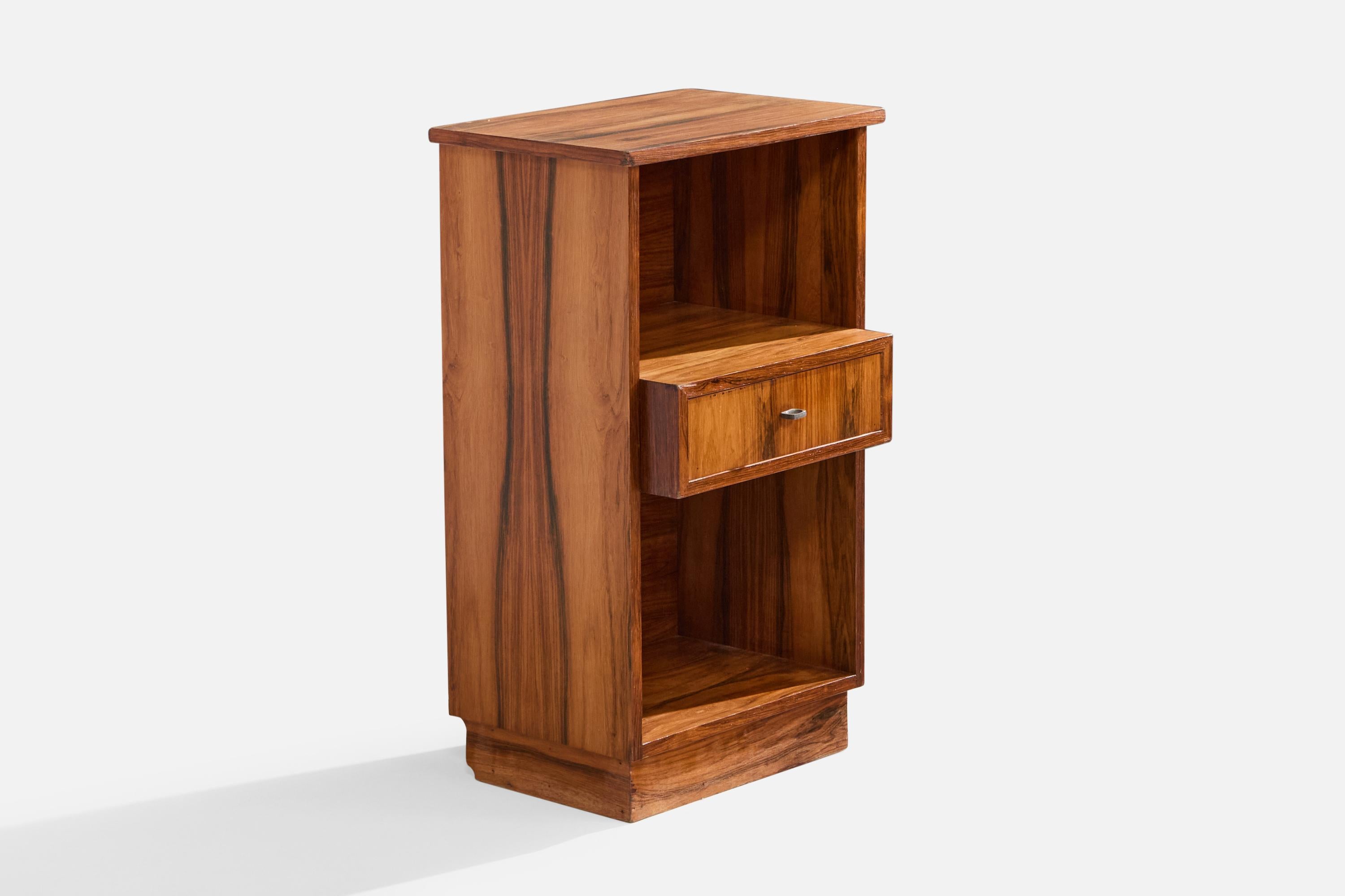 Brazilian Designer, Nightstands, Wood, Metal, Brazil, 1950s In Good Condition For Sale In High Point, NC