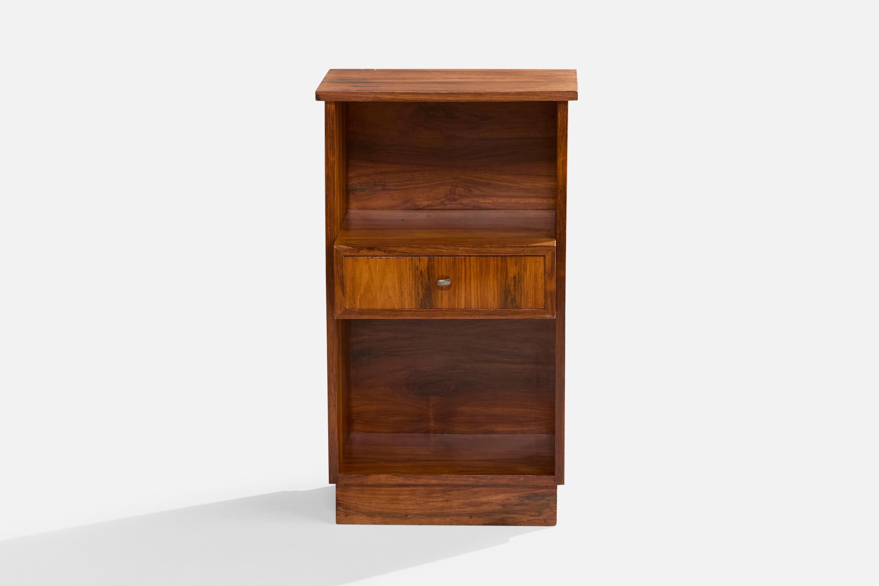 Mid-20th Century Brazilian Designer, Nightstands, Wood, Metal, Brazil, 1950s For Sale