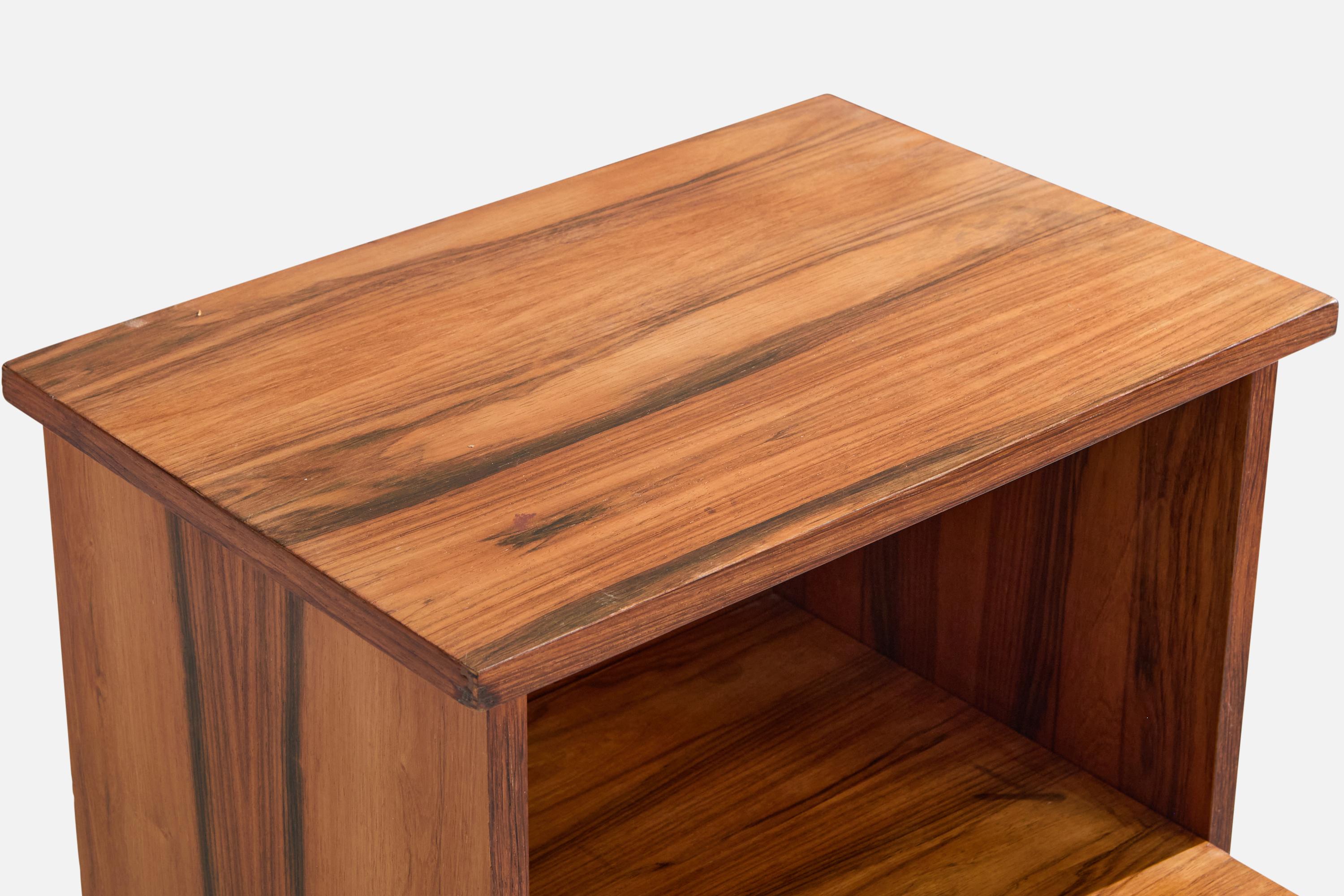 Brazilian Designer, Nightstands, Wood, Metal, Brazil, 1950s For Sale 1