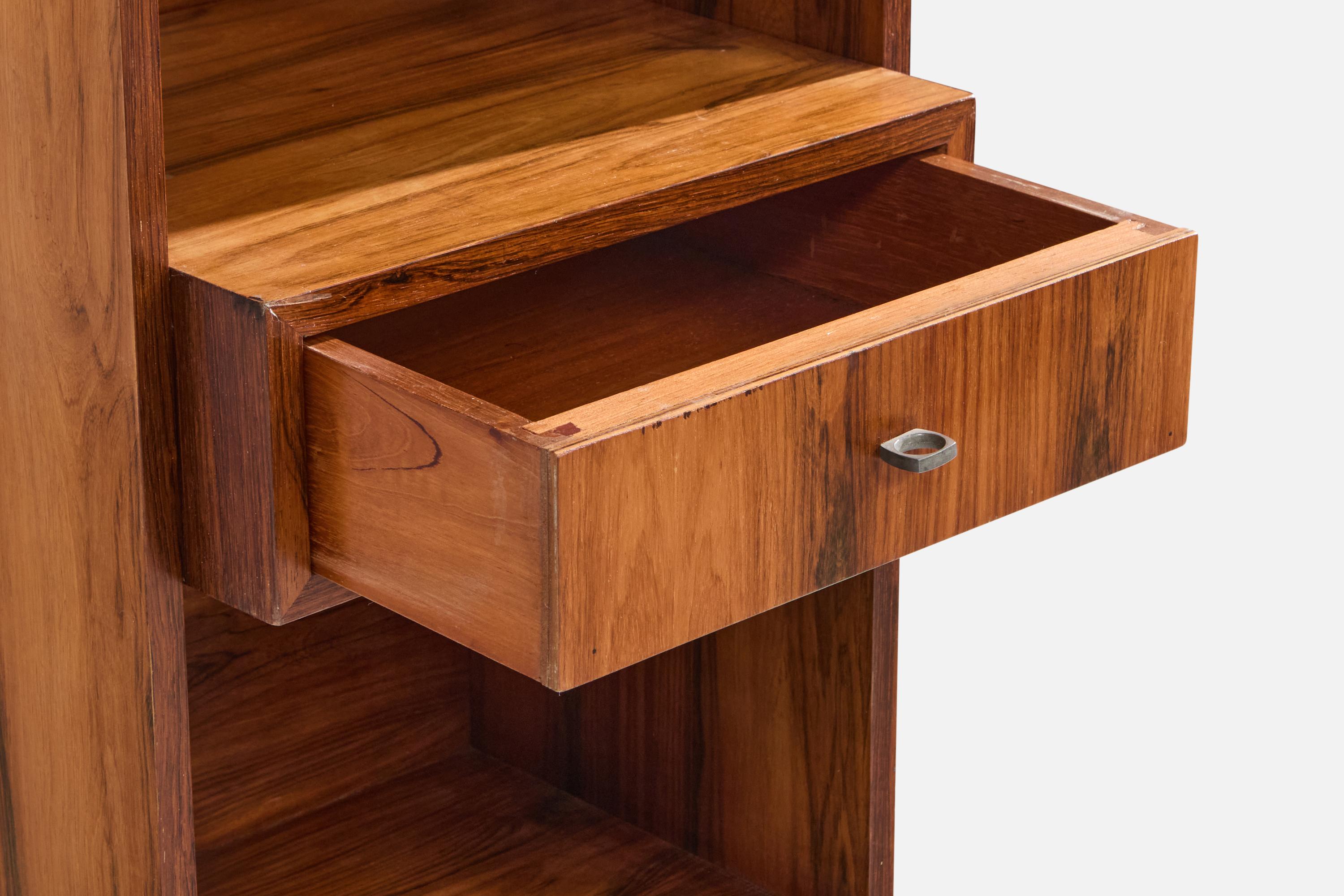 Brazilian Designer, Nightstands, Wood, Metal, Brazil, 1950s For Sale 2