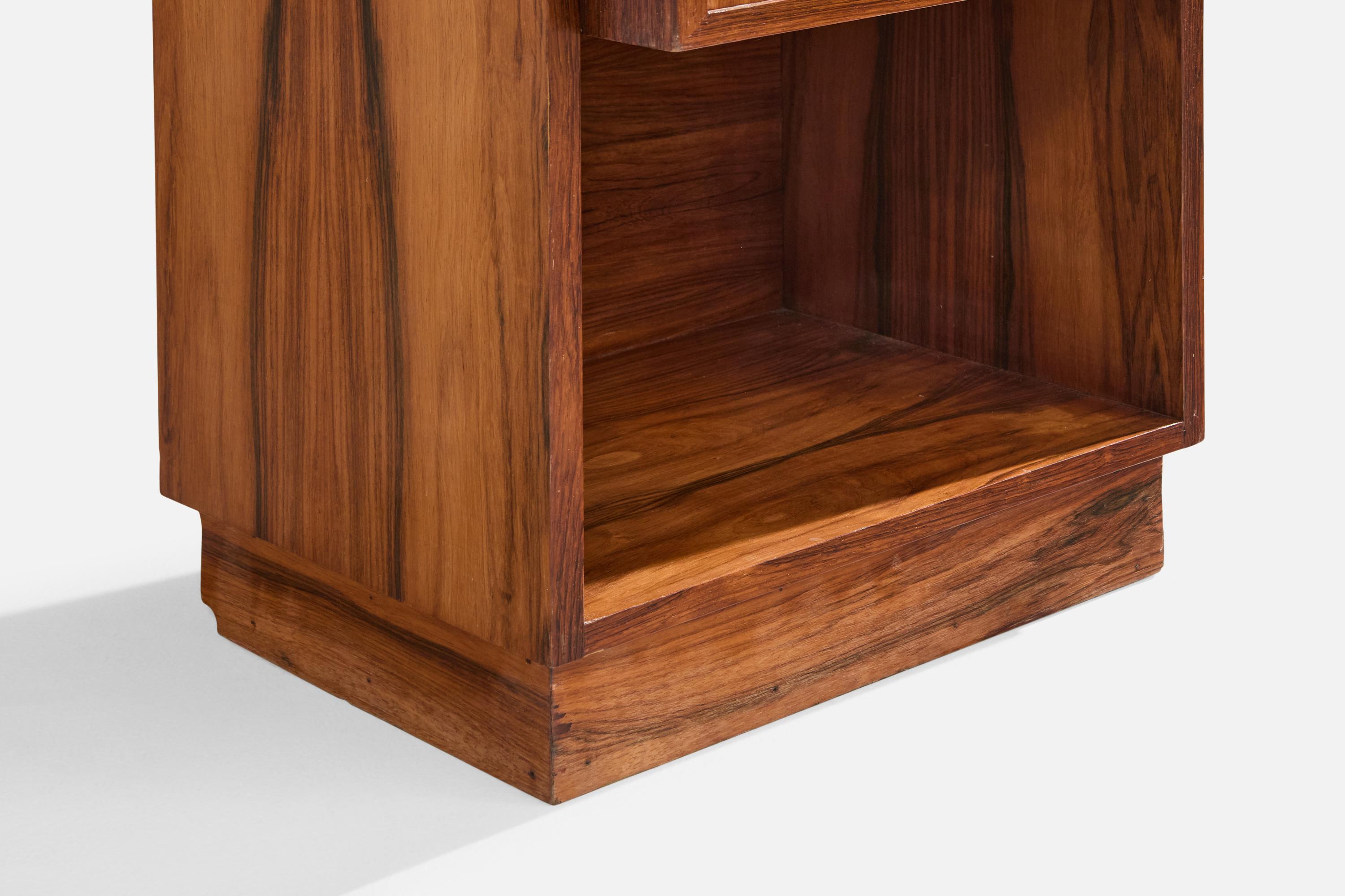 Brazilian Designer, Nightstands, Wood, Metal, Brazil, 1950s For Sale 4