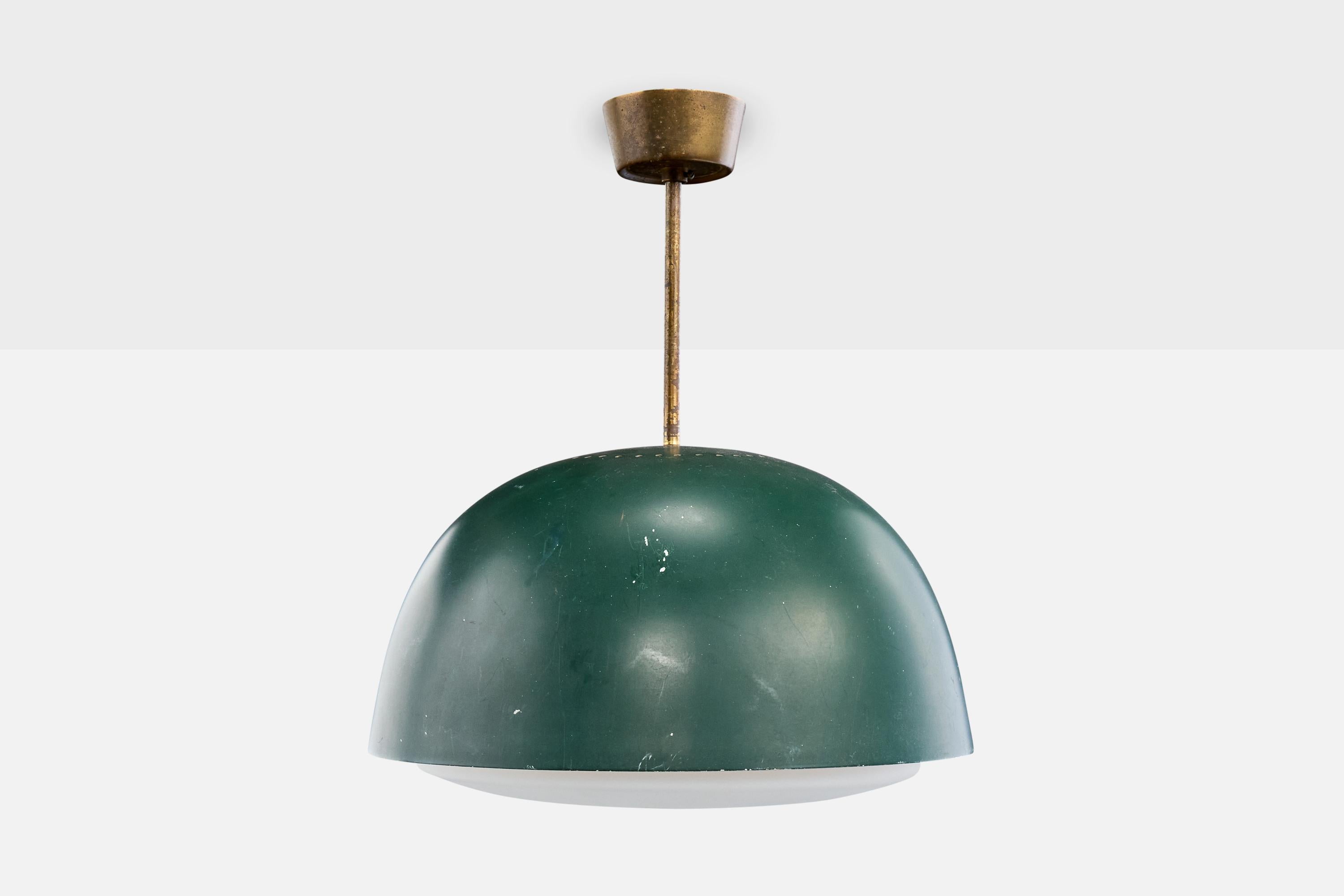 Mid-Century Modern Designer brésilien, Design-Light, laiton, métal, verre, Brésil, années 1950 en vente