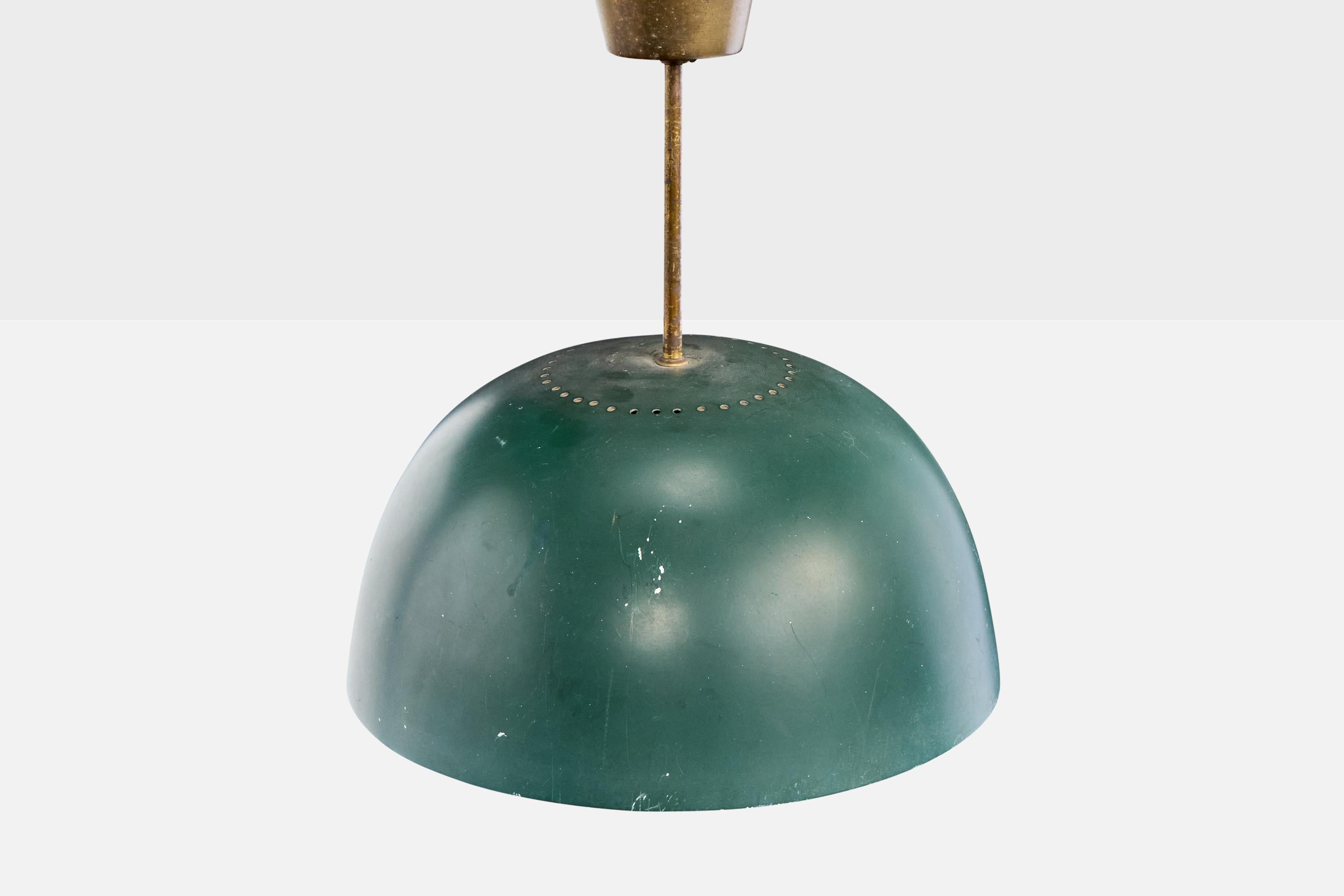 Brésilien Designer brésilien, Design-Light, laiton, métal, verre, Brésil, années 1950 en vente