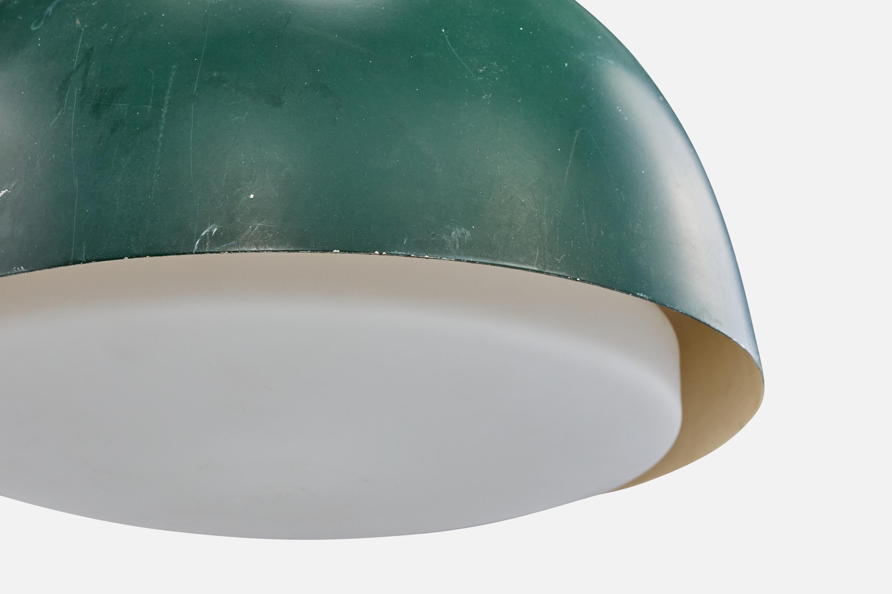 Milieu du XXe siècle Designer brésilien, Design-Light, laiton, métal, verre, Brésil, années 1950 en vente