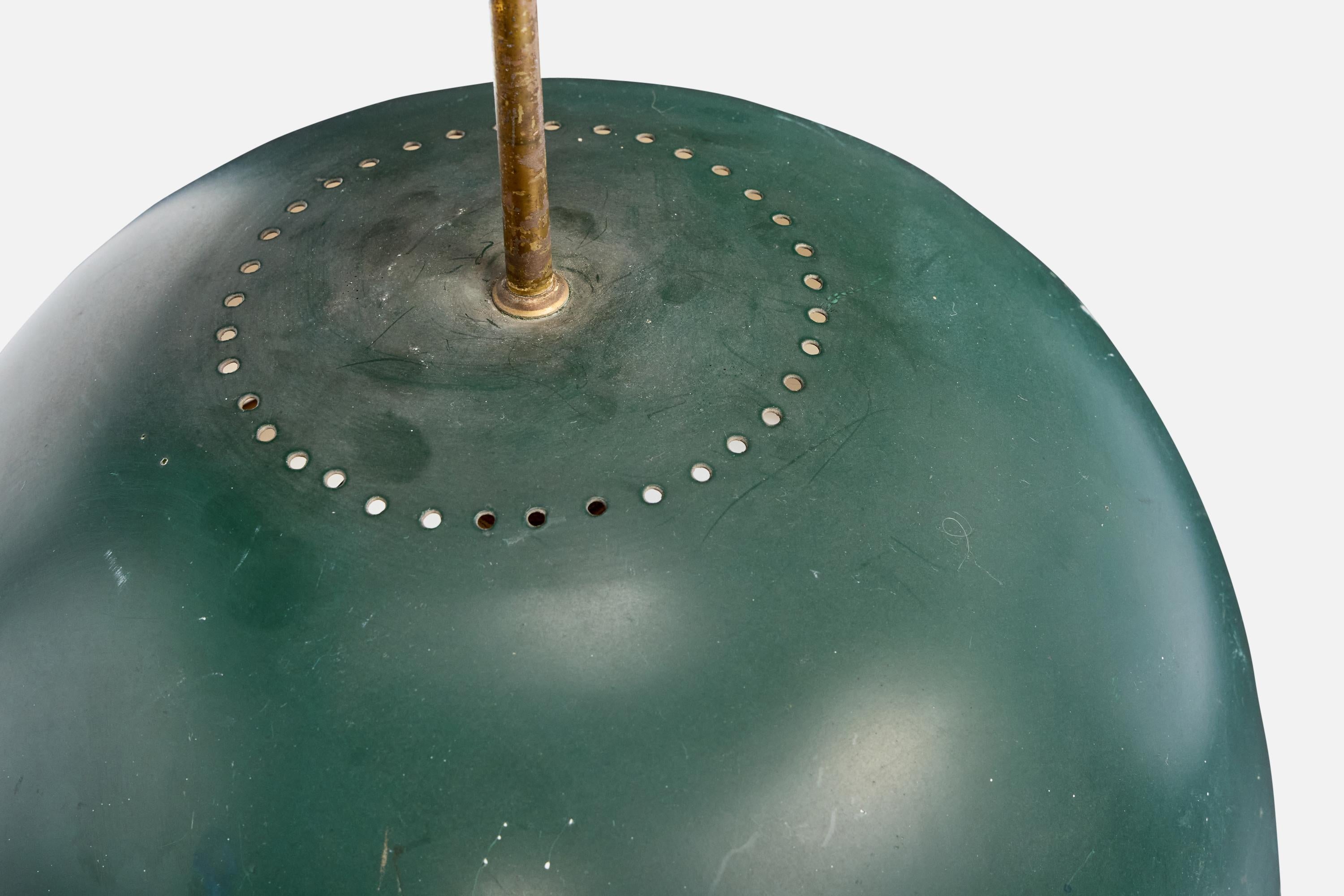 Designer brésilien, Design-Light, laiton, métal, verre, Brésil, années 1950 en vente 1