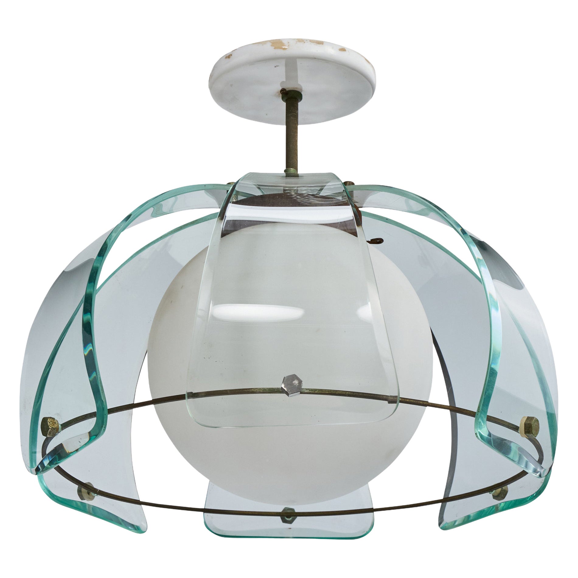 Designer brésilien, Design-Light, verre, métal, Brésil, années 1950