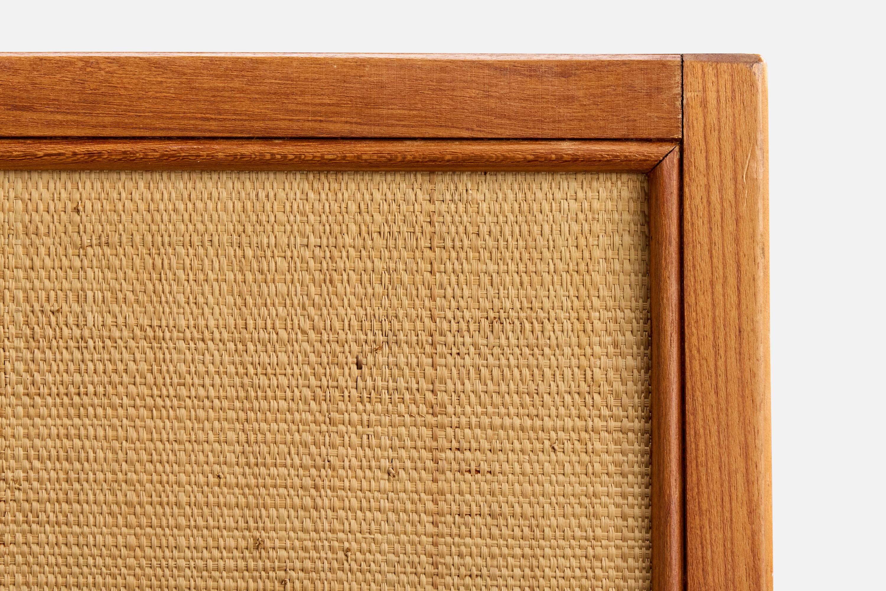 Laiton Designer brésilien, séparation de pièce, Wood, canne, laiton, Brésil, années 1960 en vente