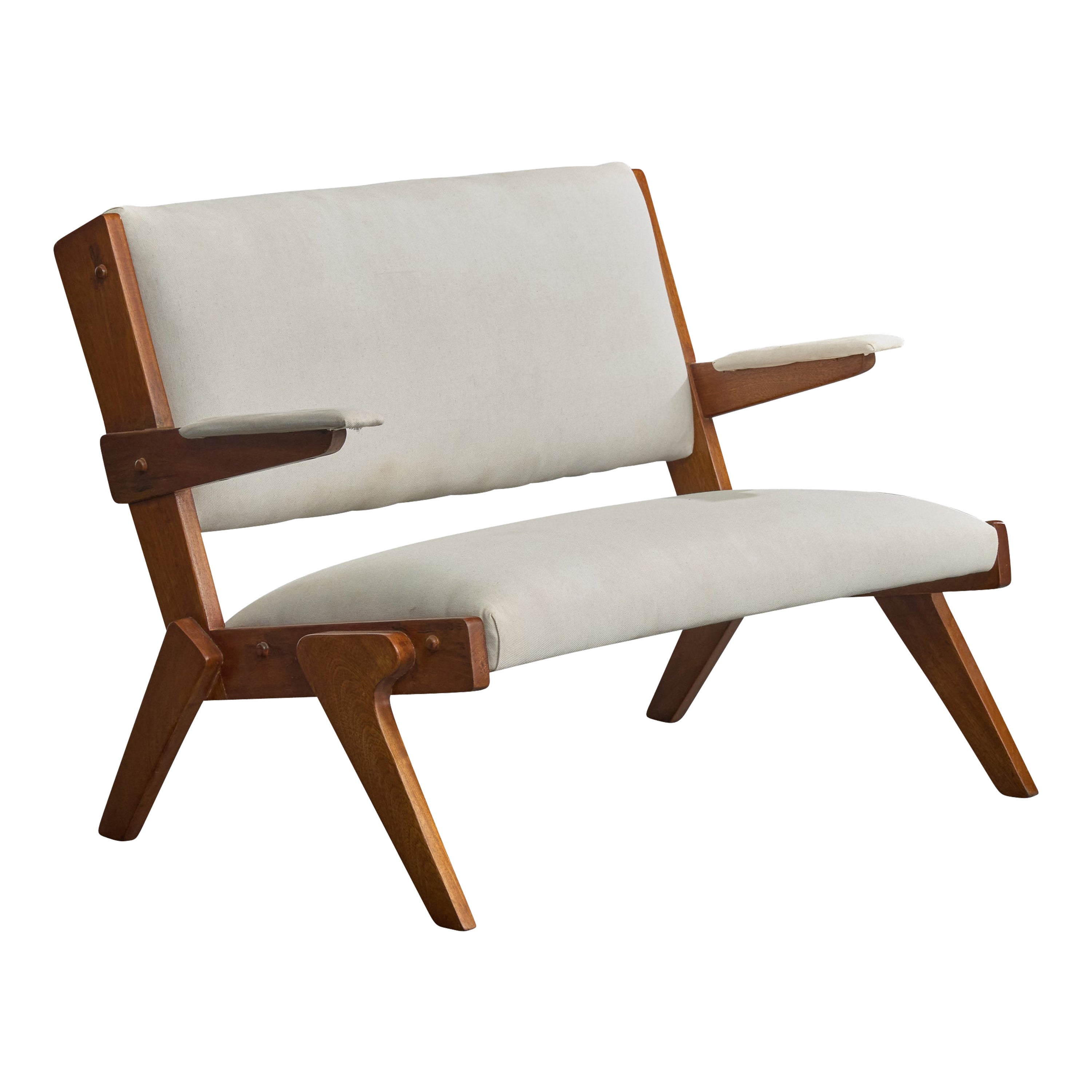Divano brasiliano di design, Wood, Fabrice, Brasile, anni '50 in vendita