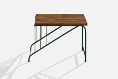 Brazilian Designer, Side Table, Wood, Iron, Brazil, 1960s