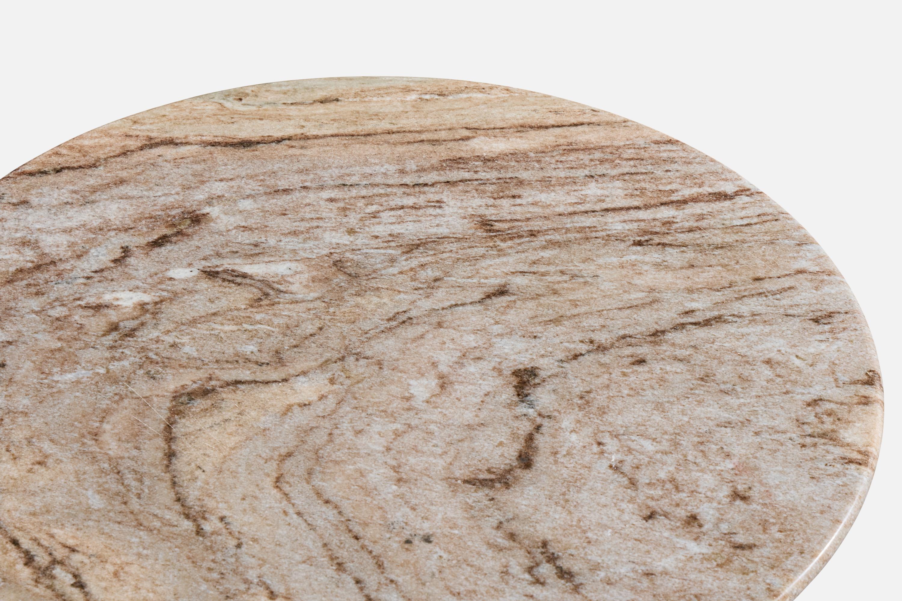 Tavolino di design brasiliano, Wood, Marmo, Brasile, anni '1960 in vendita 1