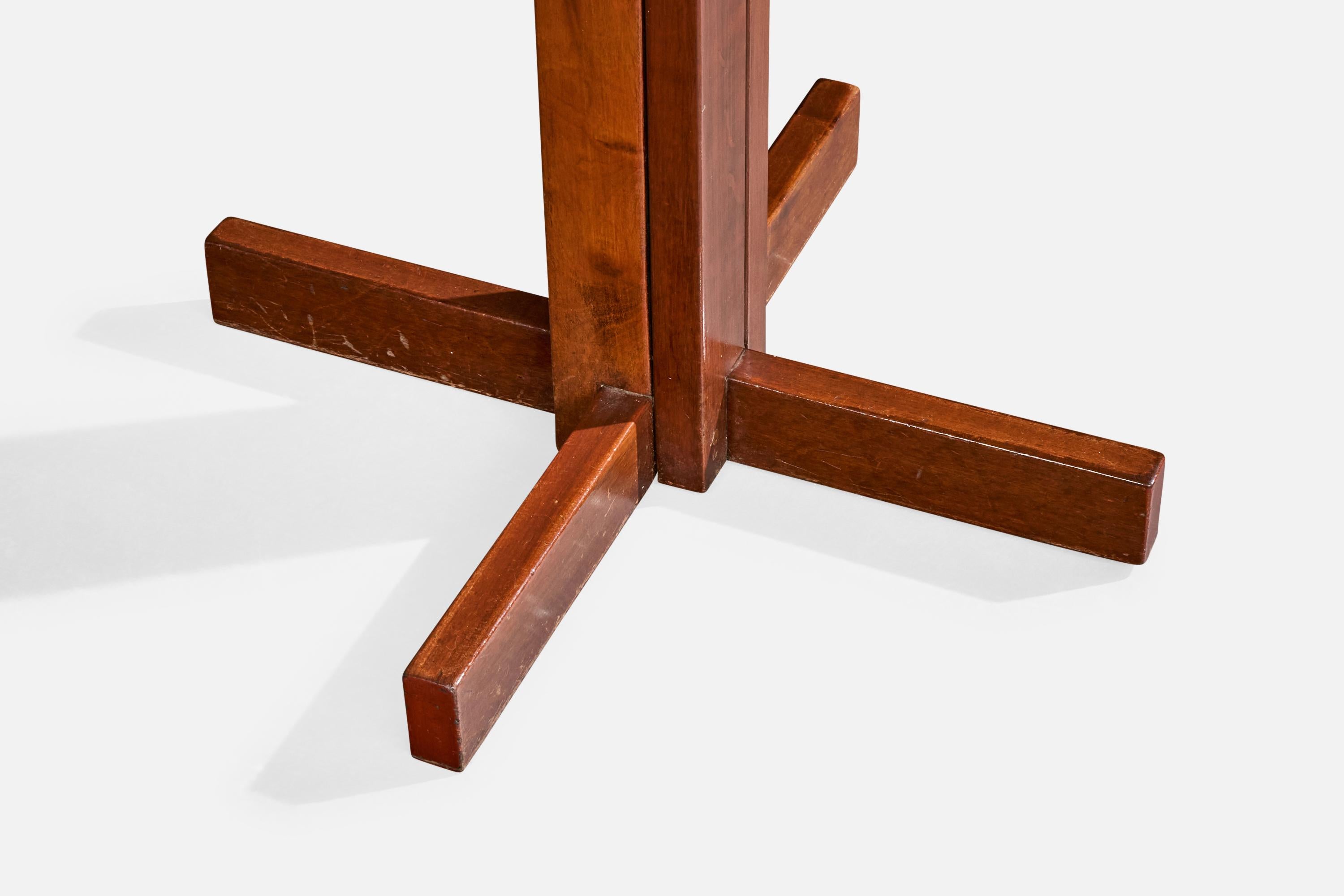 Tavolino di design brasiliano, Wood, Marmo, Brasile, anni '1960 in vendita 3