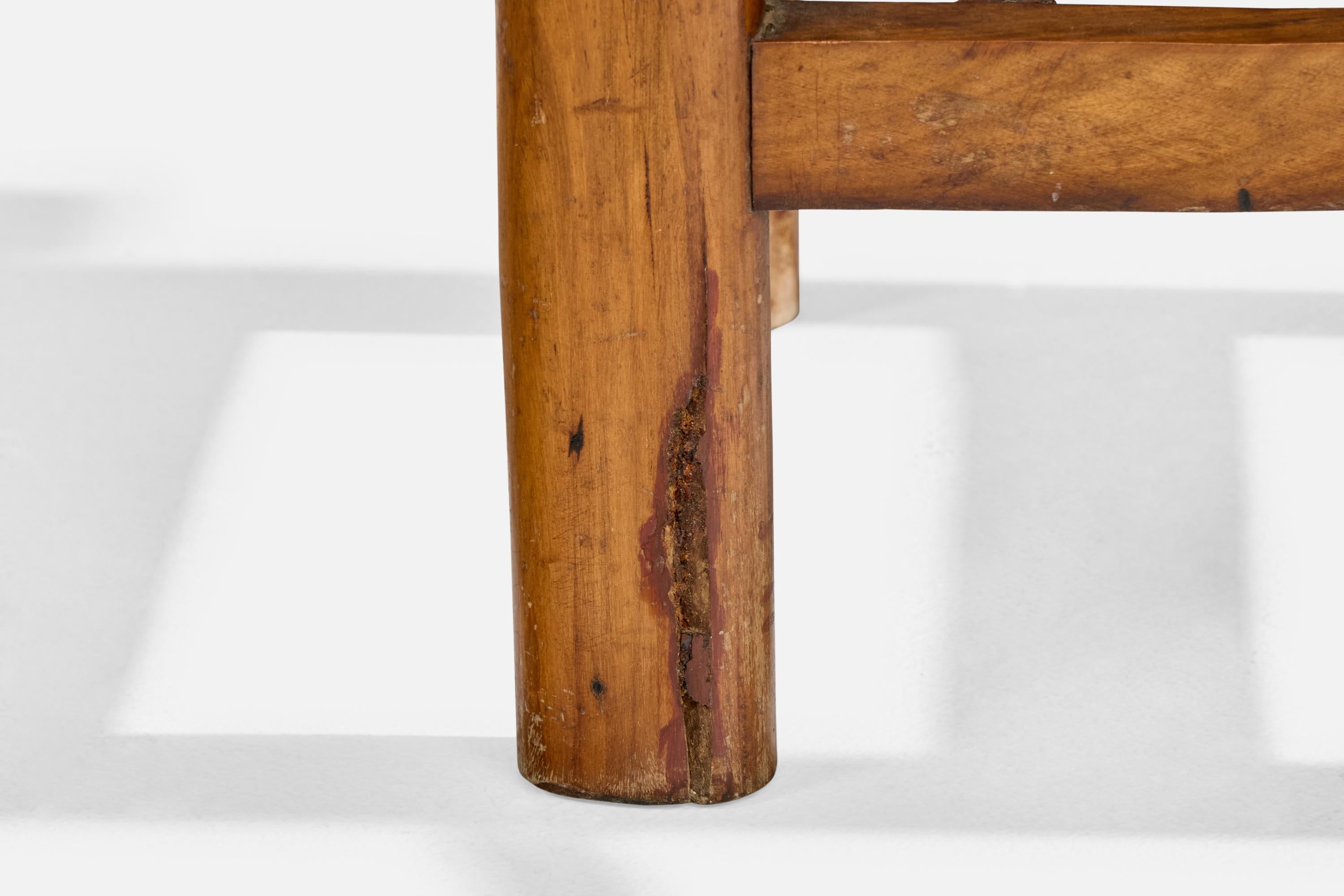 Brazilian Designer, Side Tables, Marble, Wood, Brazil, 1960s 5