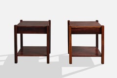 Brazilian Designer, Side Tables, Wood, Brazil, 1960s