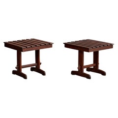 Designer brésilien, tables d'appoint, Wood Wood, Brésil, années 1960