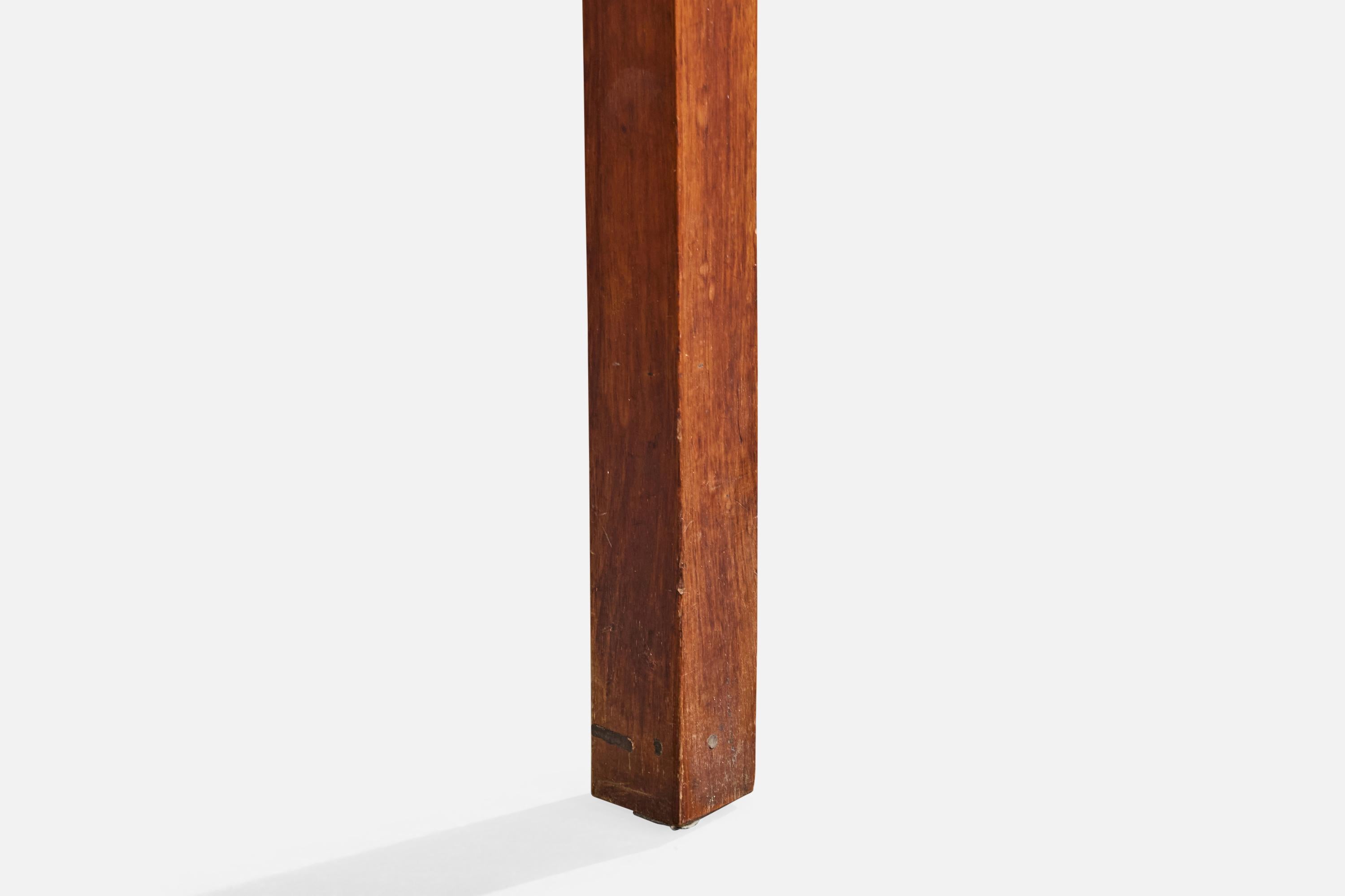 Brazilian Designer, Side Tables, Wood, Marble, Brazil, 1960s For Sale 5