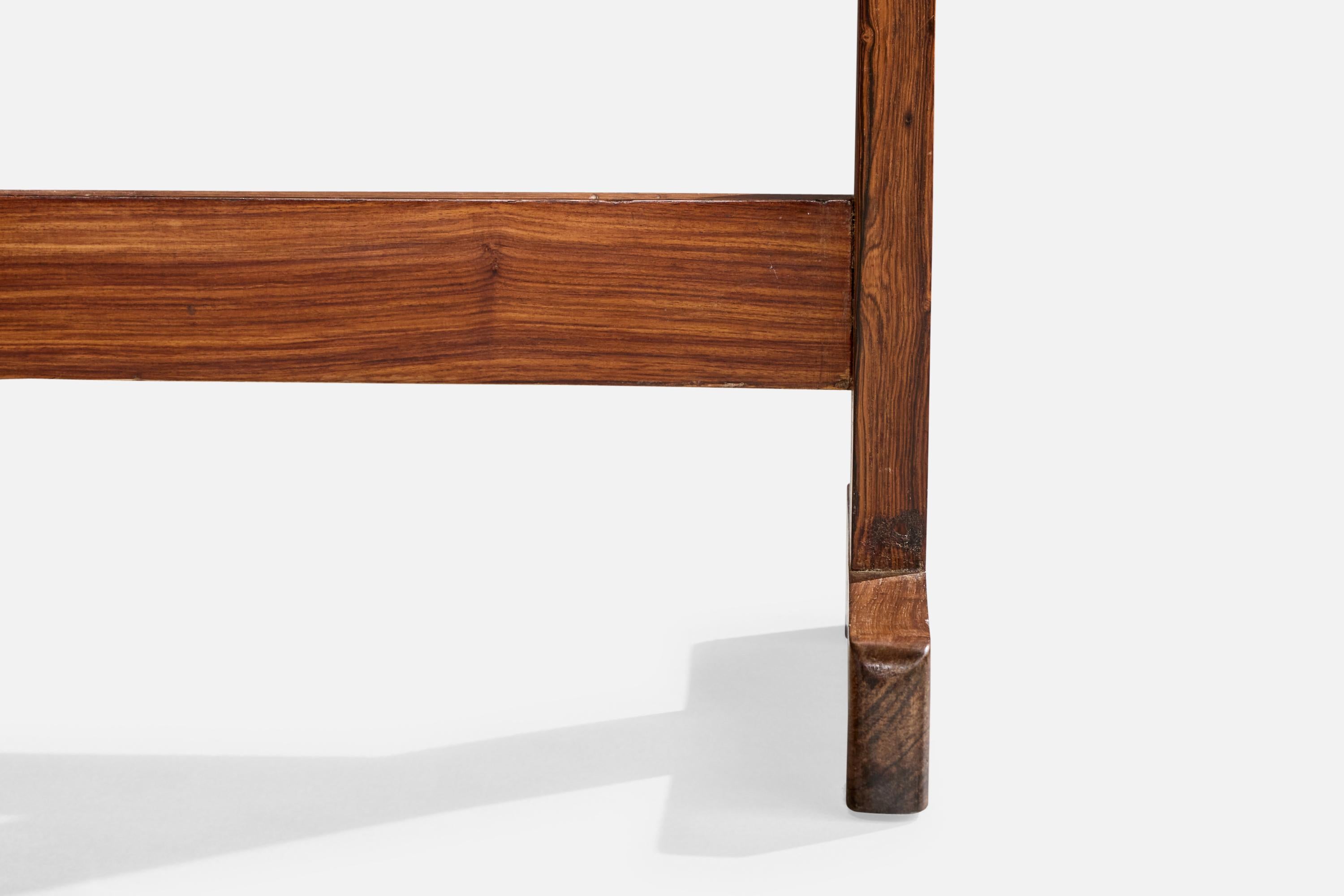 Brazilian Designer, Side Tables, Wood, Marble, Brazil, 1960s en vente 1
