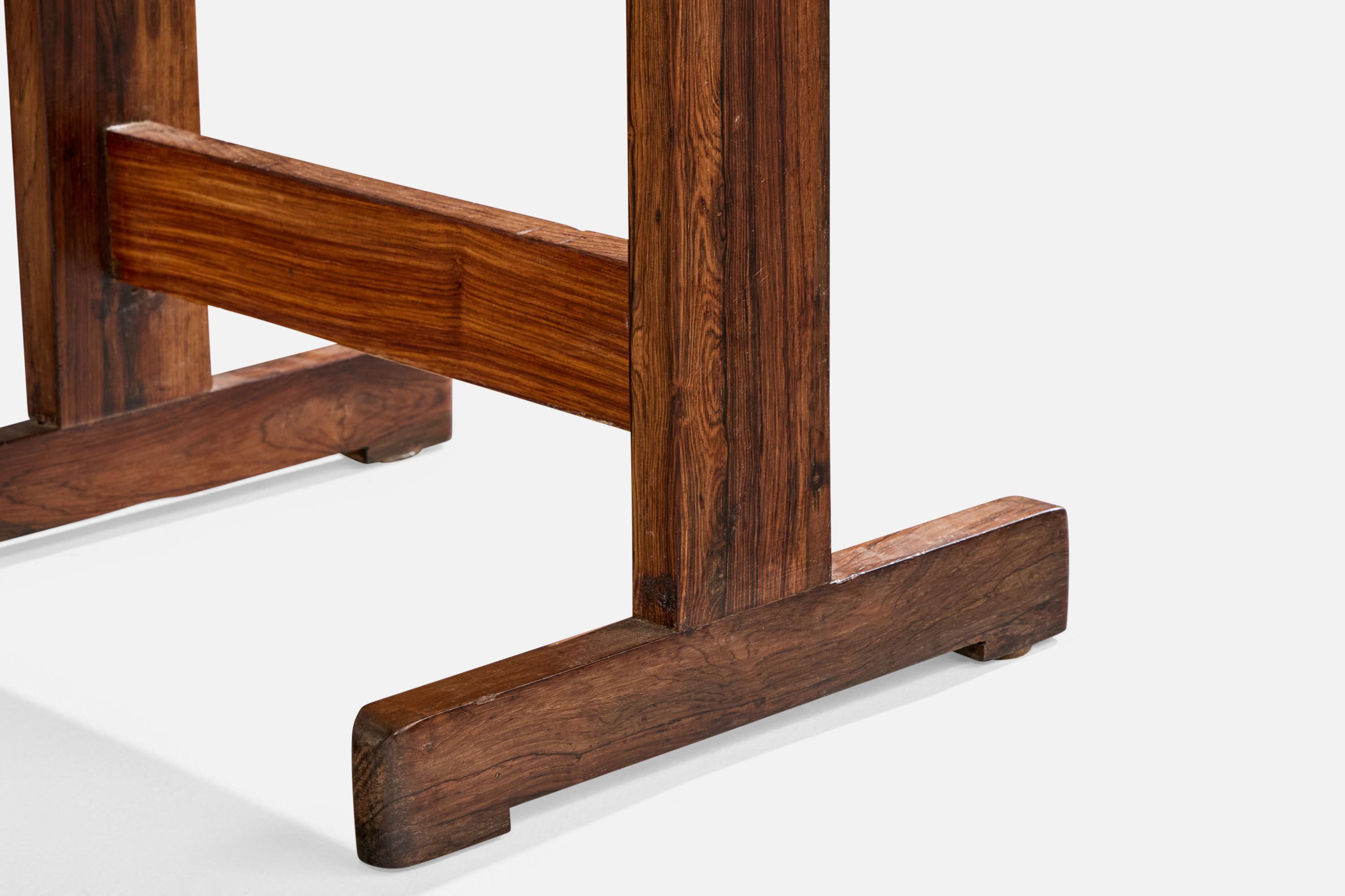 Brazilian Designer, Side Tables, Wood, Marble, Brazil, 1960s en vente 2