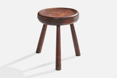 Brazilian Designer, Stool, Wood, Brazil, 1950s