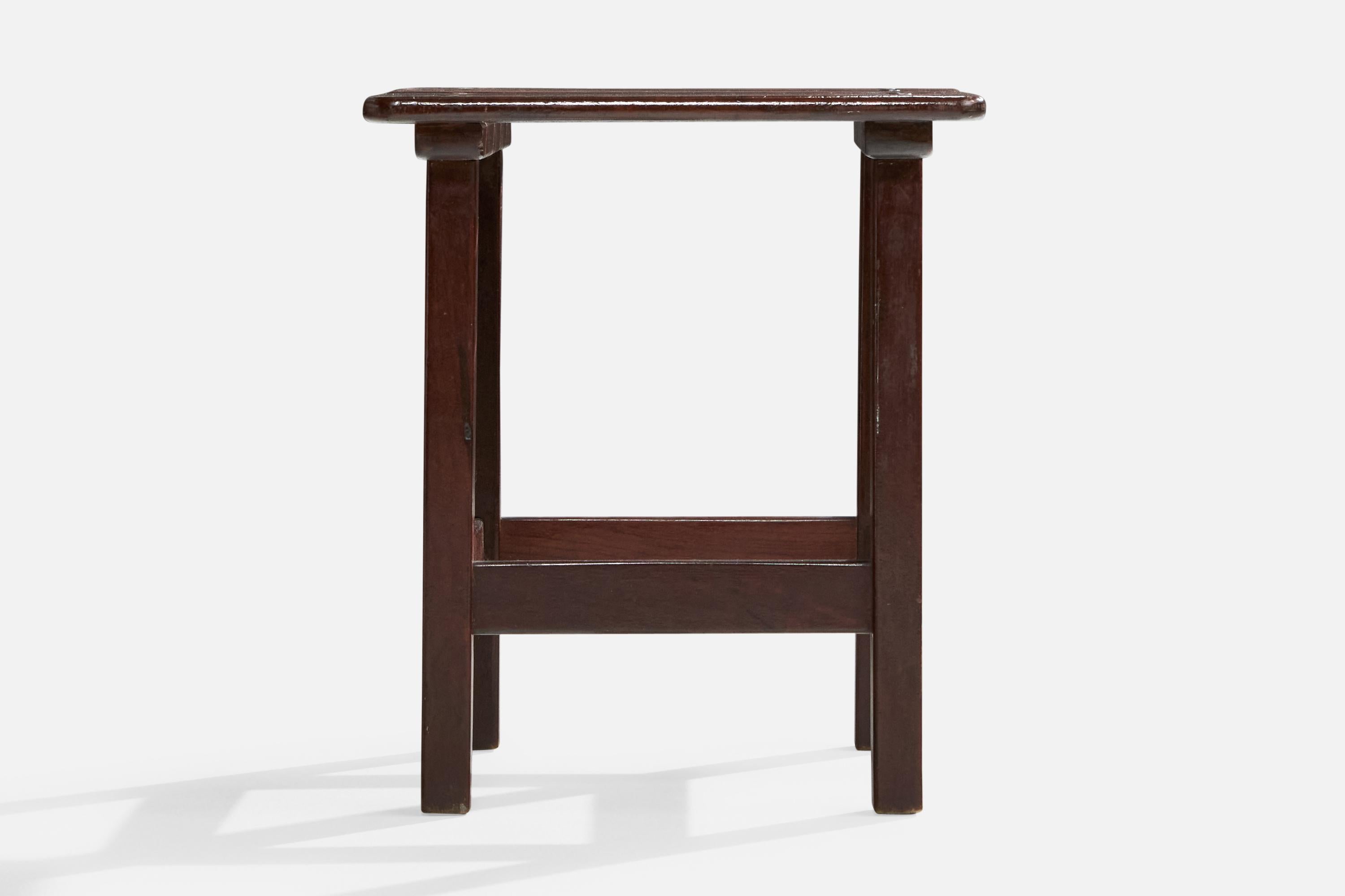 Brasilianischer Designer, Hocker, Holz, Brasilien, 1950er Jahre im Zustand „Gut“ im Angebot in High Point, NC
