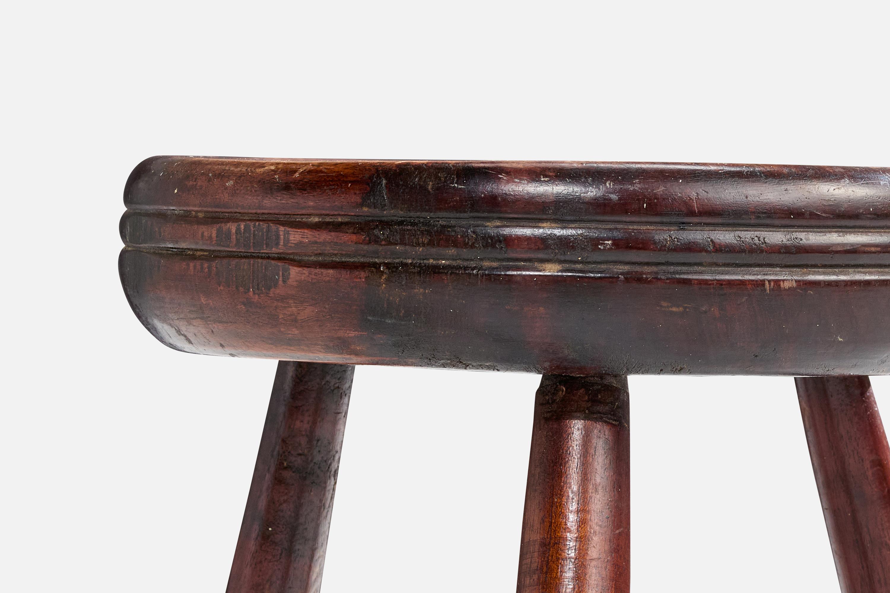 Brazilian Designer, Stool, Wood, Brazil, 1950s For Sale 2