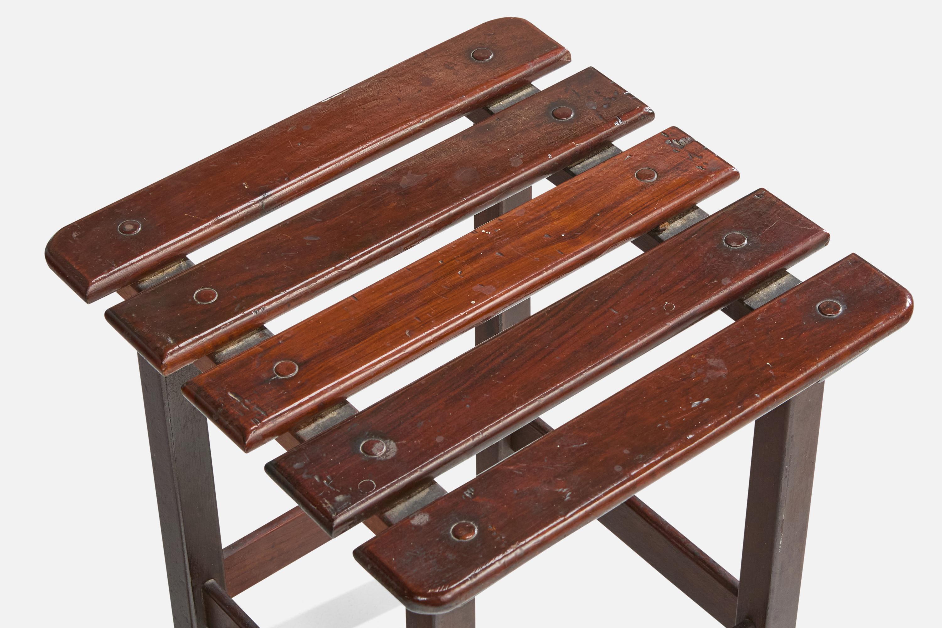Brasilianischer Designer, Hocker, Holz, Brasilien, 1950er Jahre im Angebot 2