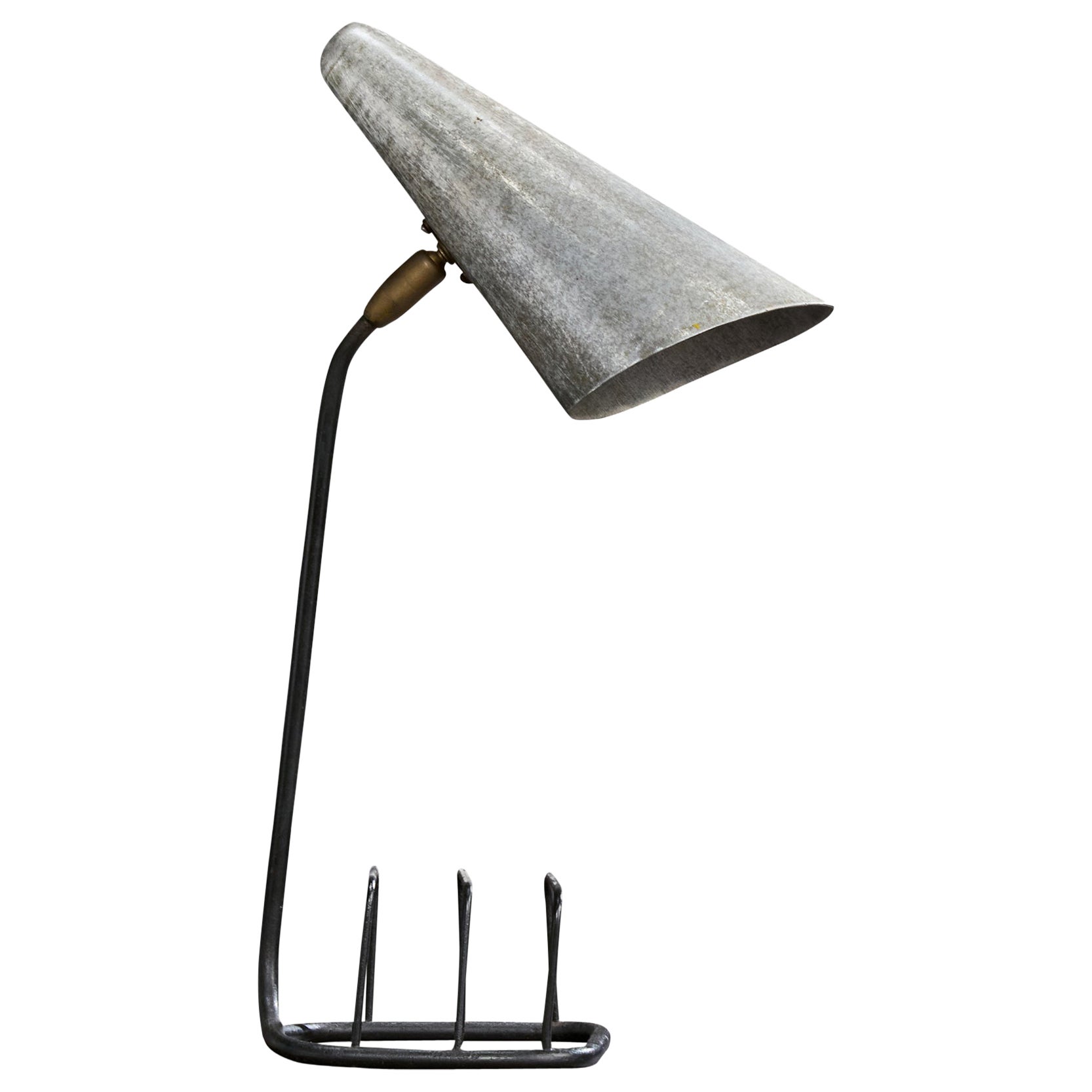 Diseñador brasileño, Lámpara de mesa, Metal, Latón, Brasil, Años 50