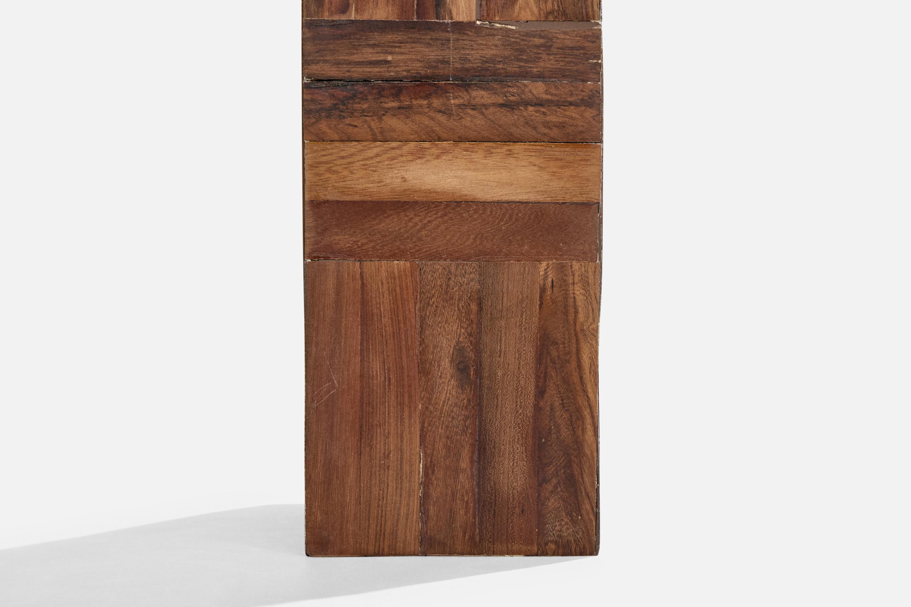 Brazilian Designer, Table Lamps, Wood, Brass, Brazil, 1950s For Sale 5