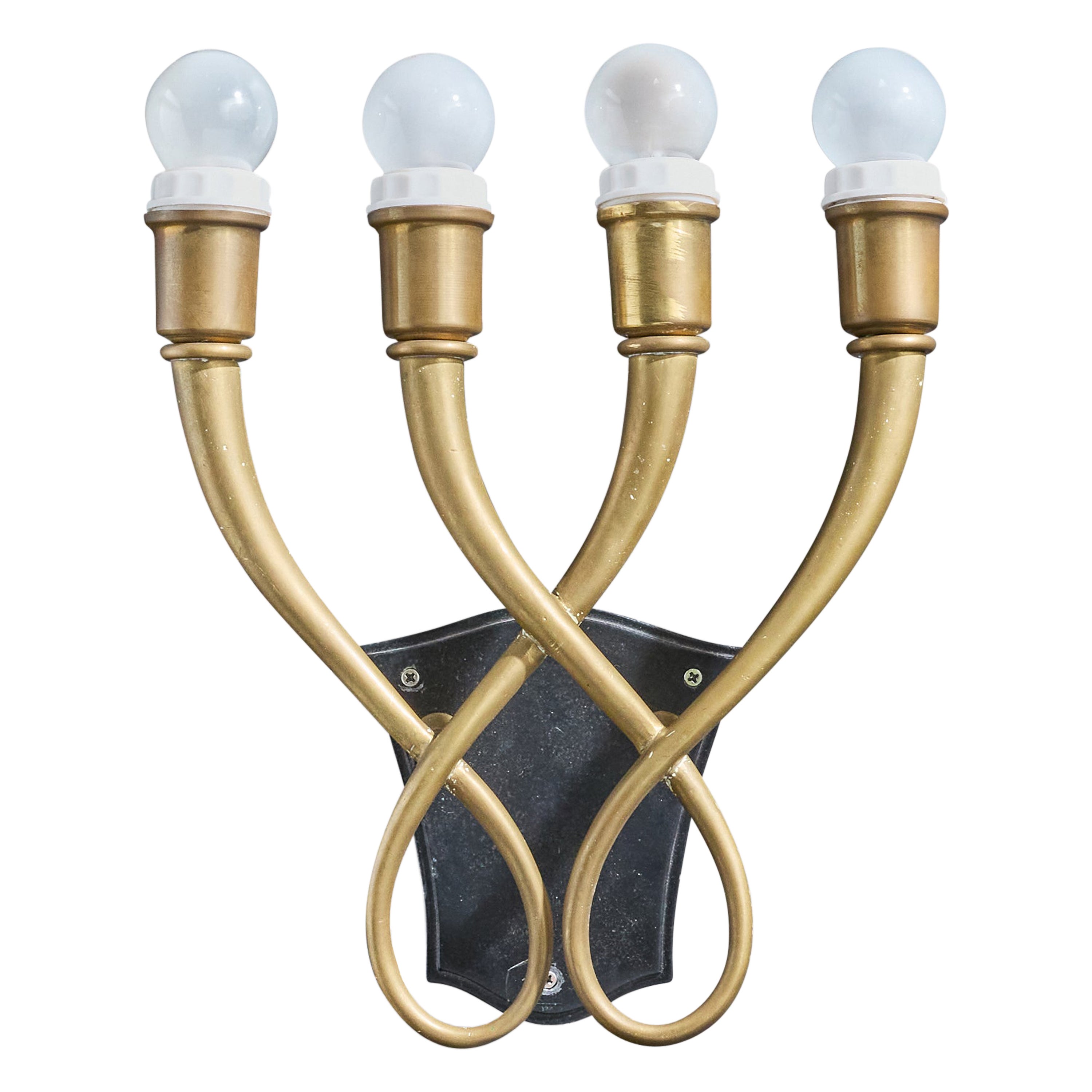 Designer brasiliano, Applique, Ottone, Metallo, Brasile, anni 
50