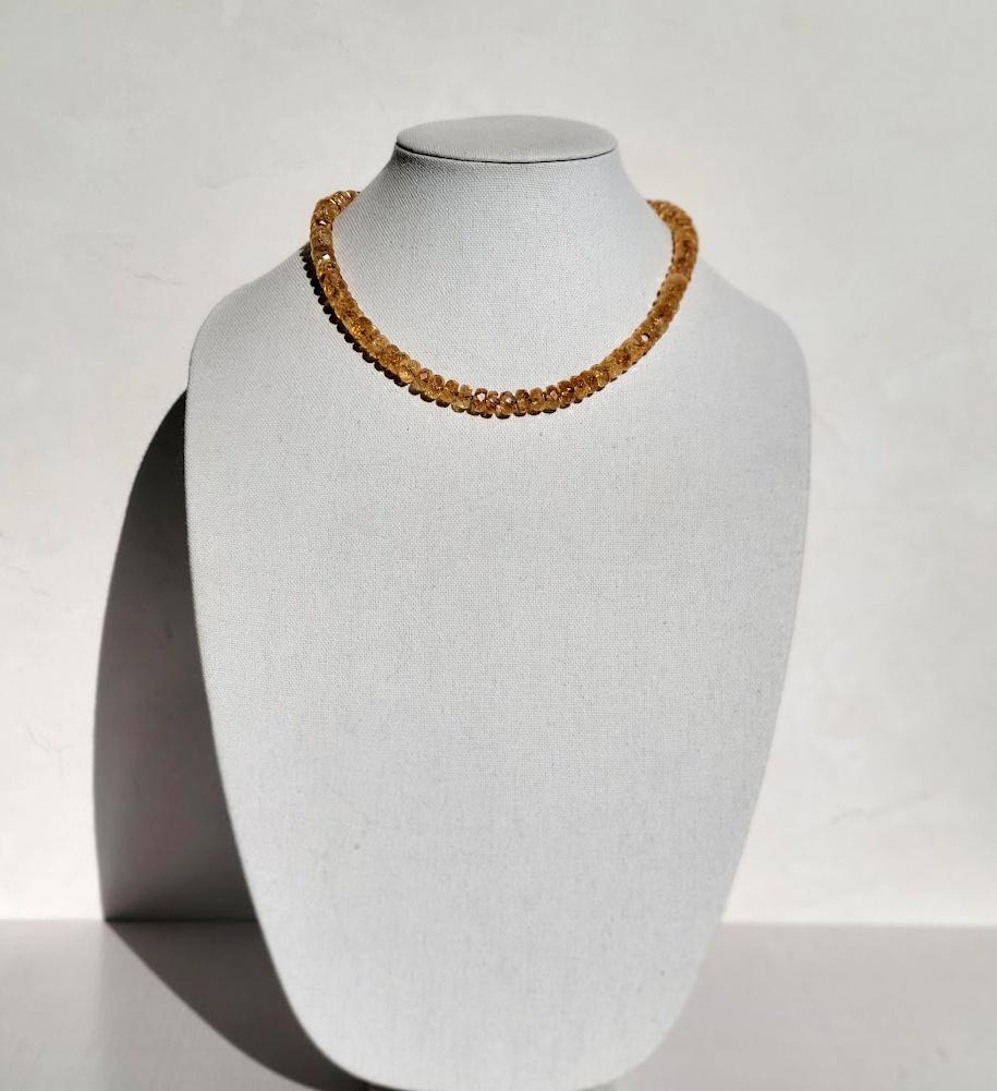 Collana di citrini brasiliani sfaccettati in vendita 3