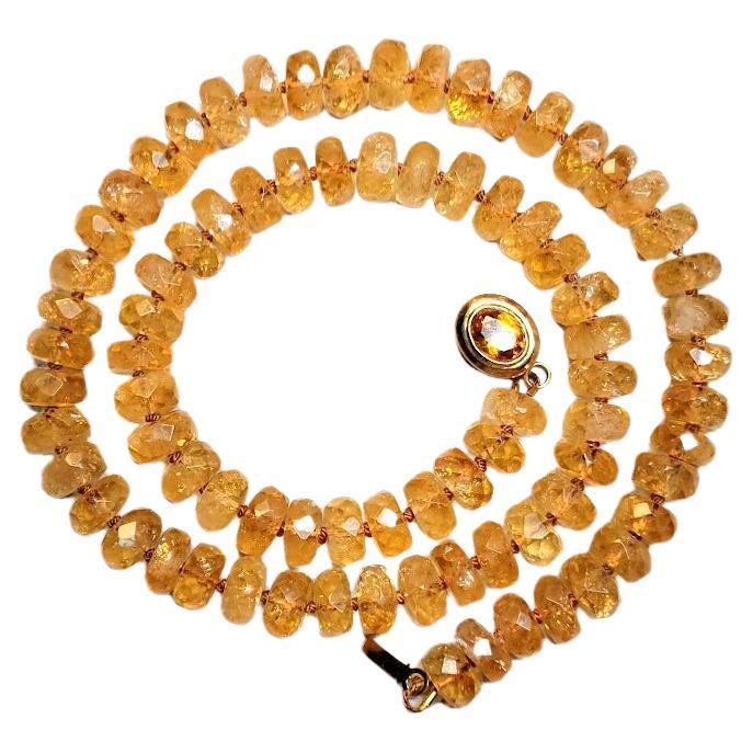 Collana di citrini brasiliani sfaccettati