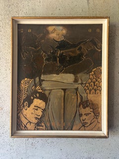 Brazilian Figurative Painting by Carlínio França, Salvador Bahia