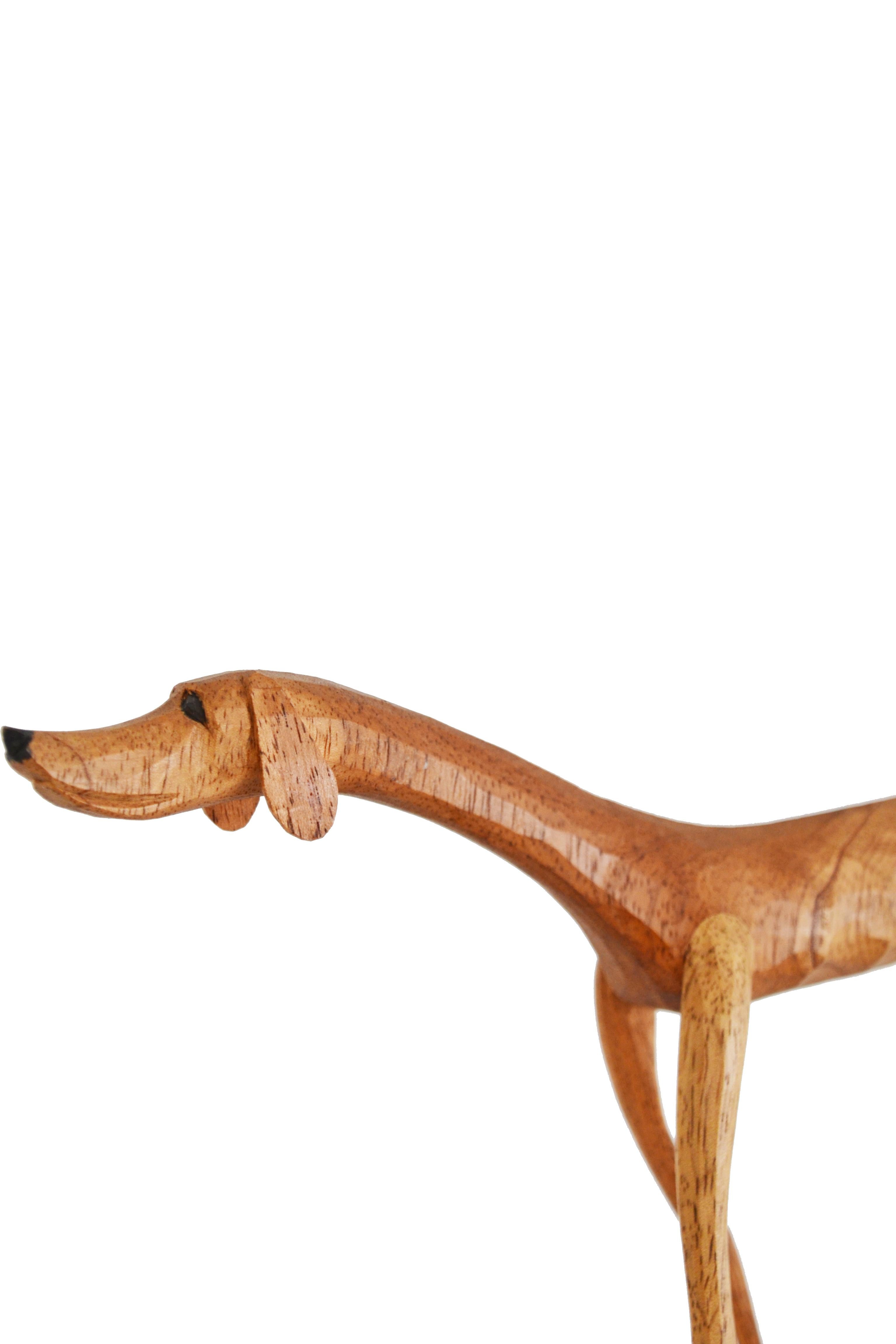 Brazilian Hand-Carved Wood Sculpture Dogs For Sale 8