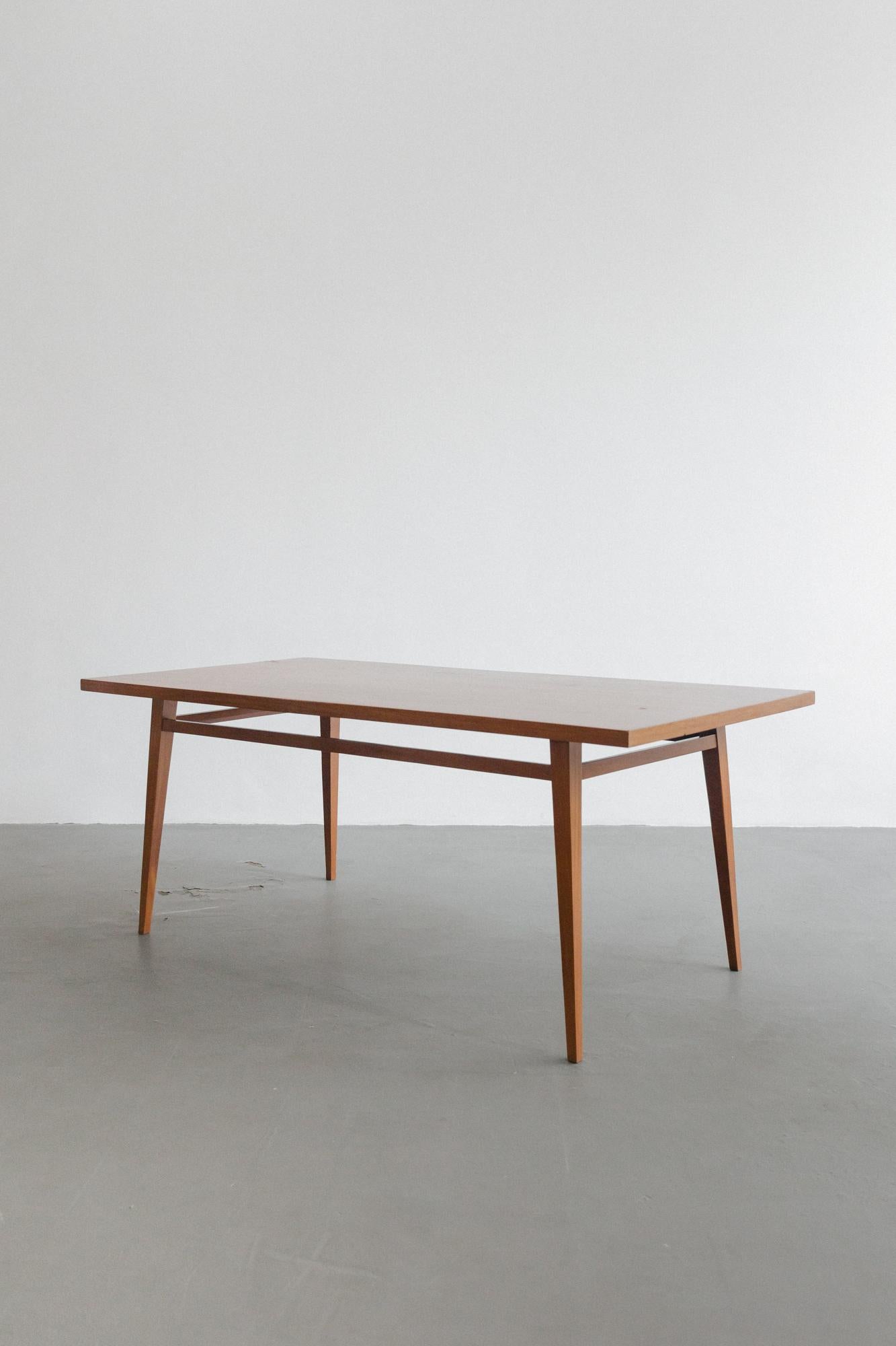 Mid-20th Century Brazilian Hardwood Table by Joaquim Tenreiro, 1947, Midcentury Design For Sale