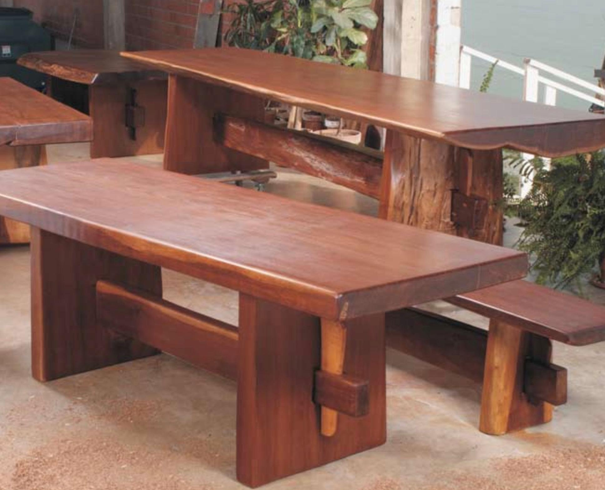 Table de salle à manger d'extérieur en IPE brésilien - Fabriquée à Pará, Brésil Excellent état - En vente à San Antonio, TX