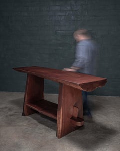 Organic Live-Edge Outdoor Bar/Console crafted in Pará, Brazil from salvaged Ipe