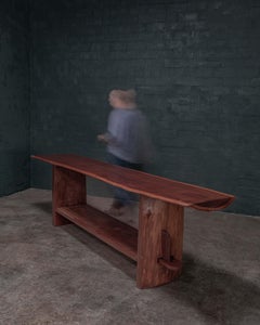 Organic Live-Edge Outdoor Bar/Console crafted in Pará, Brazil from salvaged Ipe