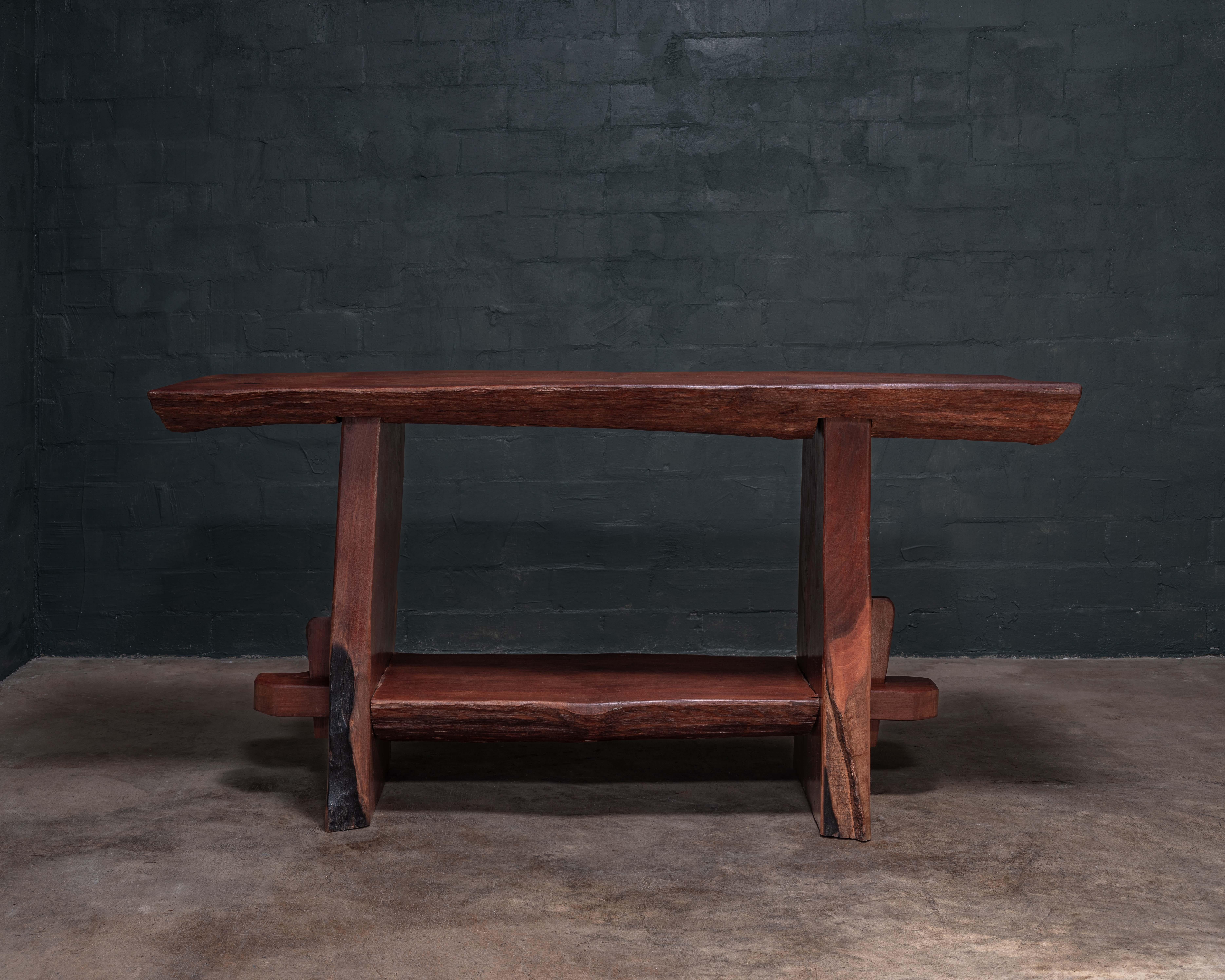 Organic Modern Organic Live-Edge Outdoor Bar/Console crafted in Pará, Brazil from salvaged Ipe For Sale