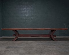 Ipé Outdoor Dining Table from reclaimed trees crafted in Pará, Brazil, unique.