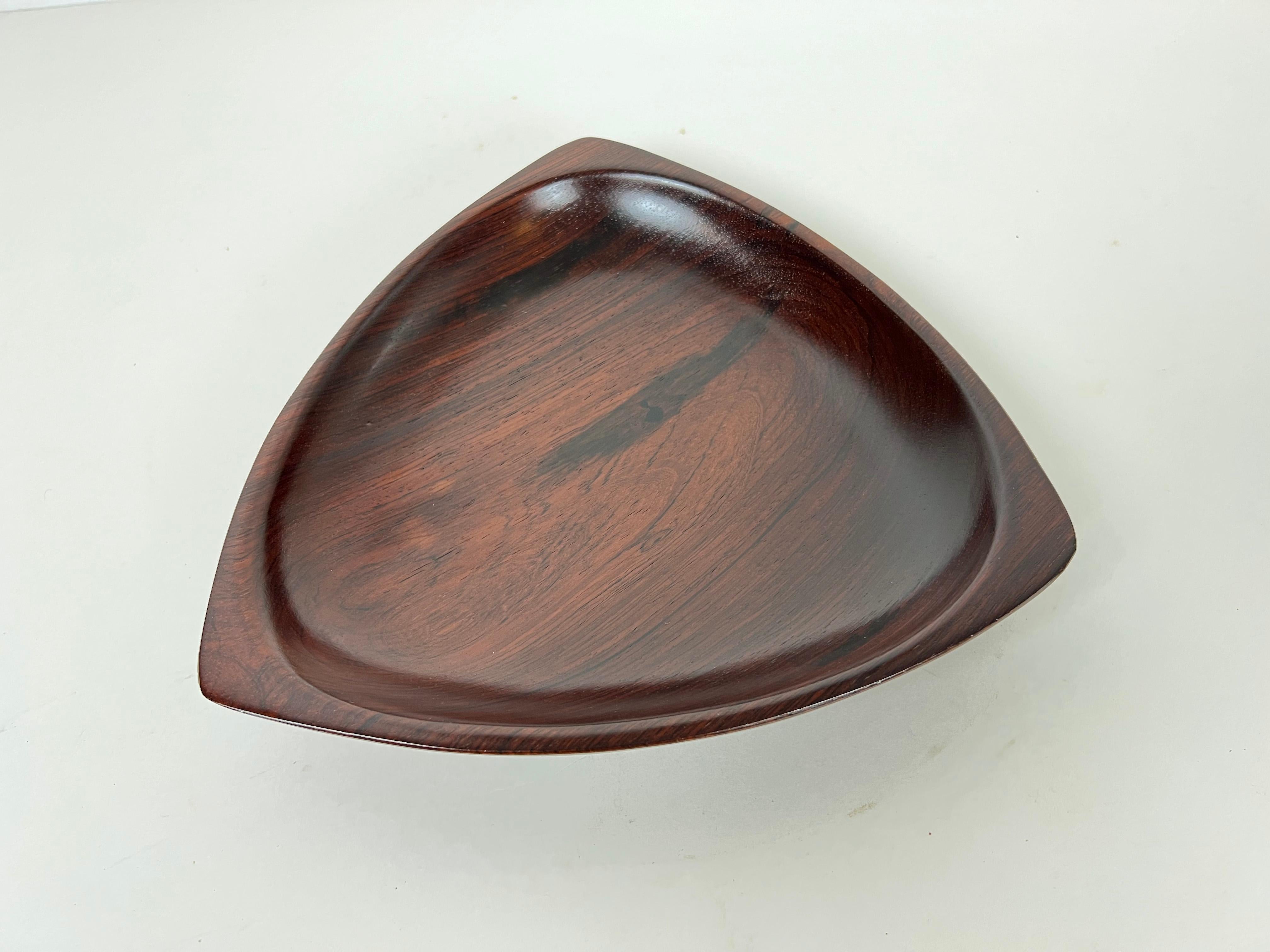 Mid-Century Modern Brazilian Jacaranda Rosewood Bowl by Jac-Arte For Sale