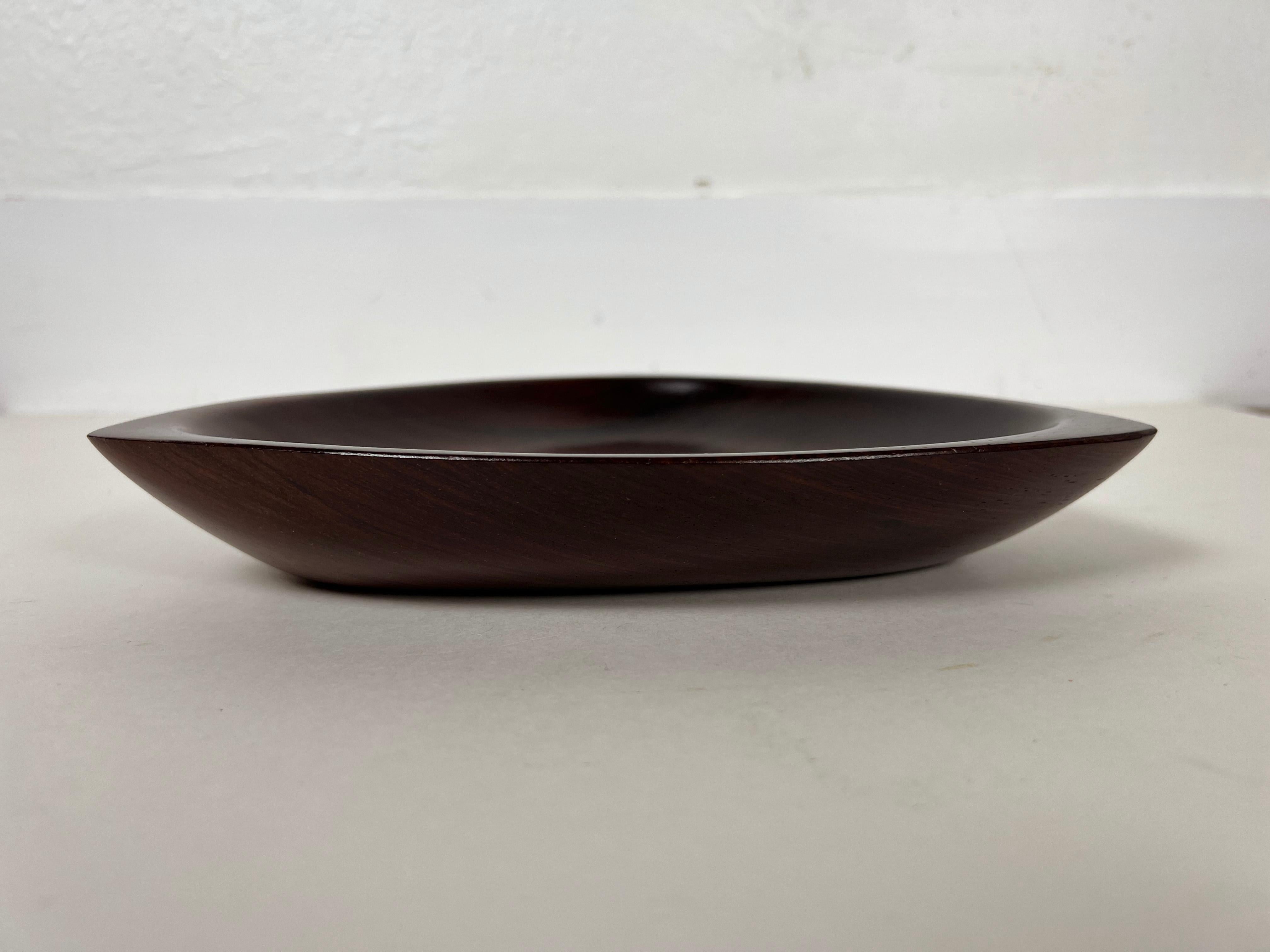 Brazilian Jacaranda Rosewood Bowl by Jac-Arte In Excellent Condition In Fort Lauderdale, FL