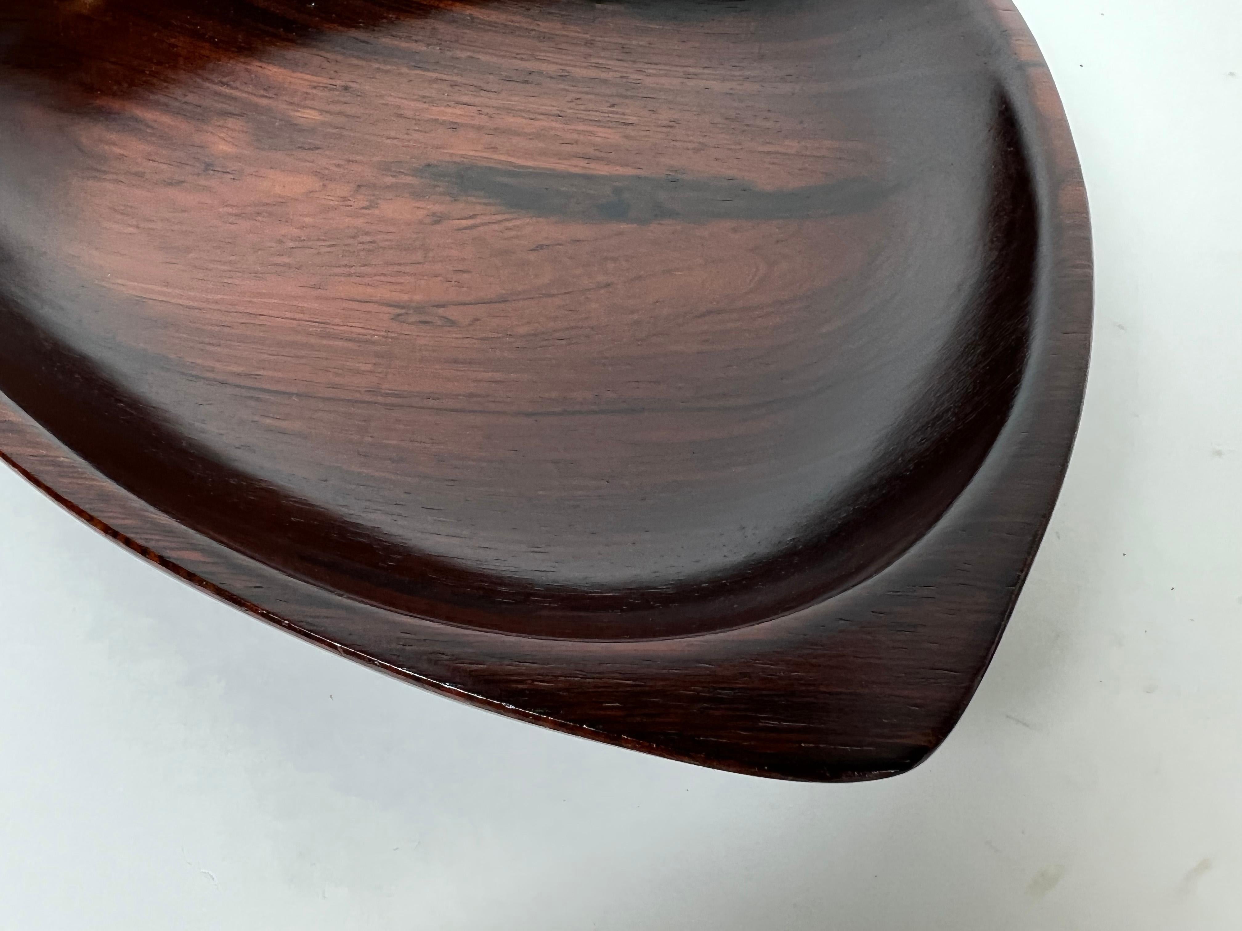 20th Century Brazilian Jacaranda Rosewood Bowl by Jac-Arte For Sale