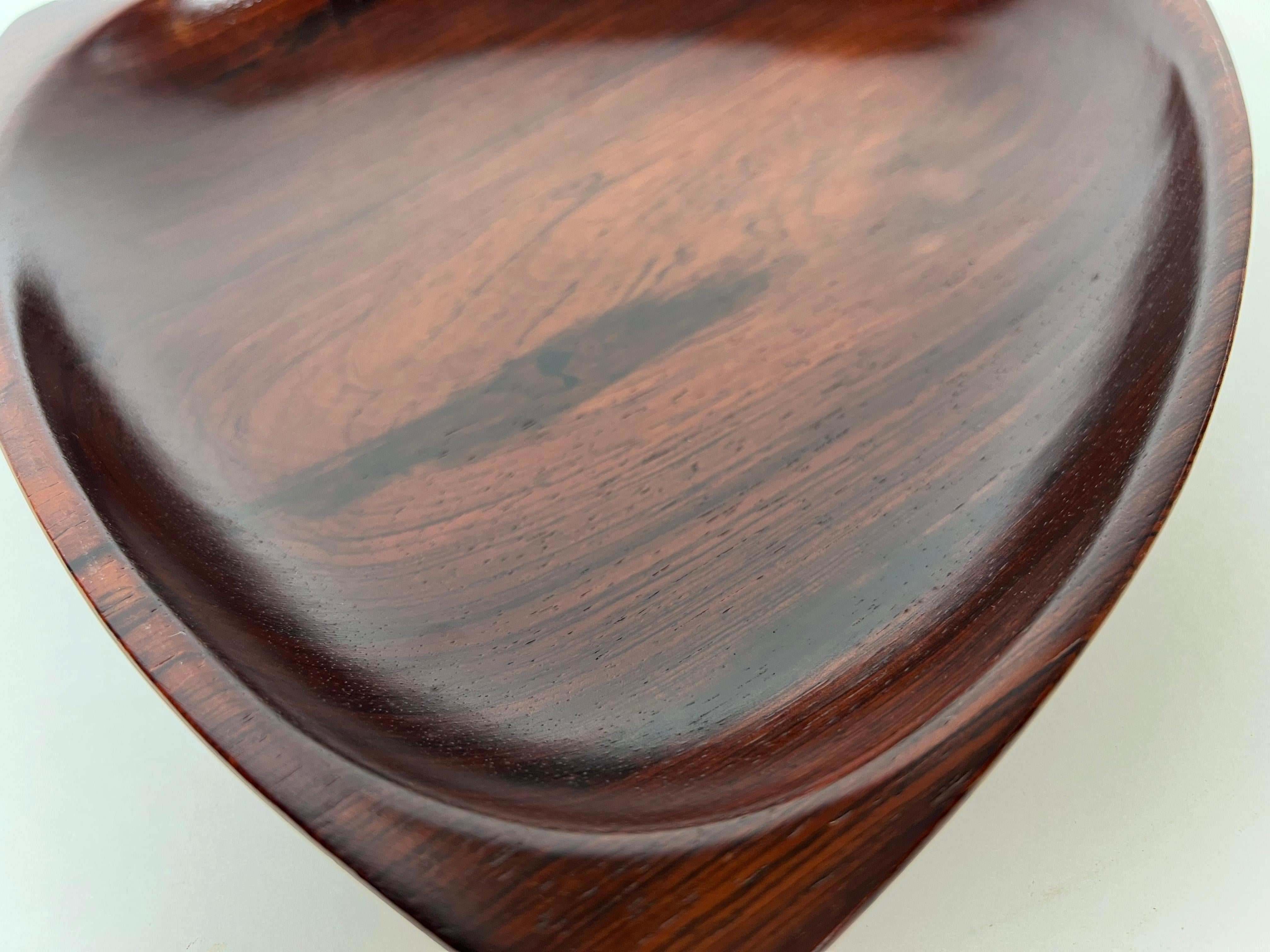 Brazilian Jacaranda Rosewood Bowl by Jac-Arte For Sale 3