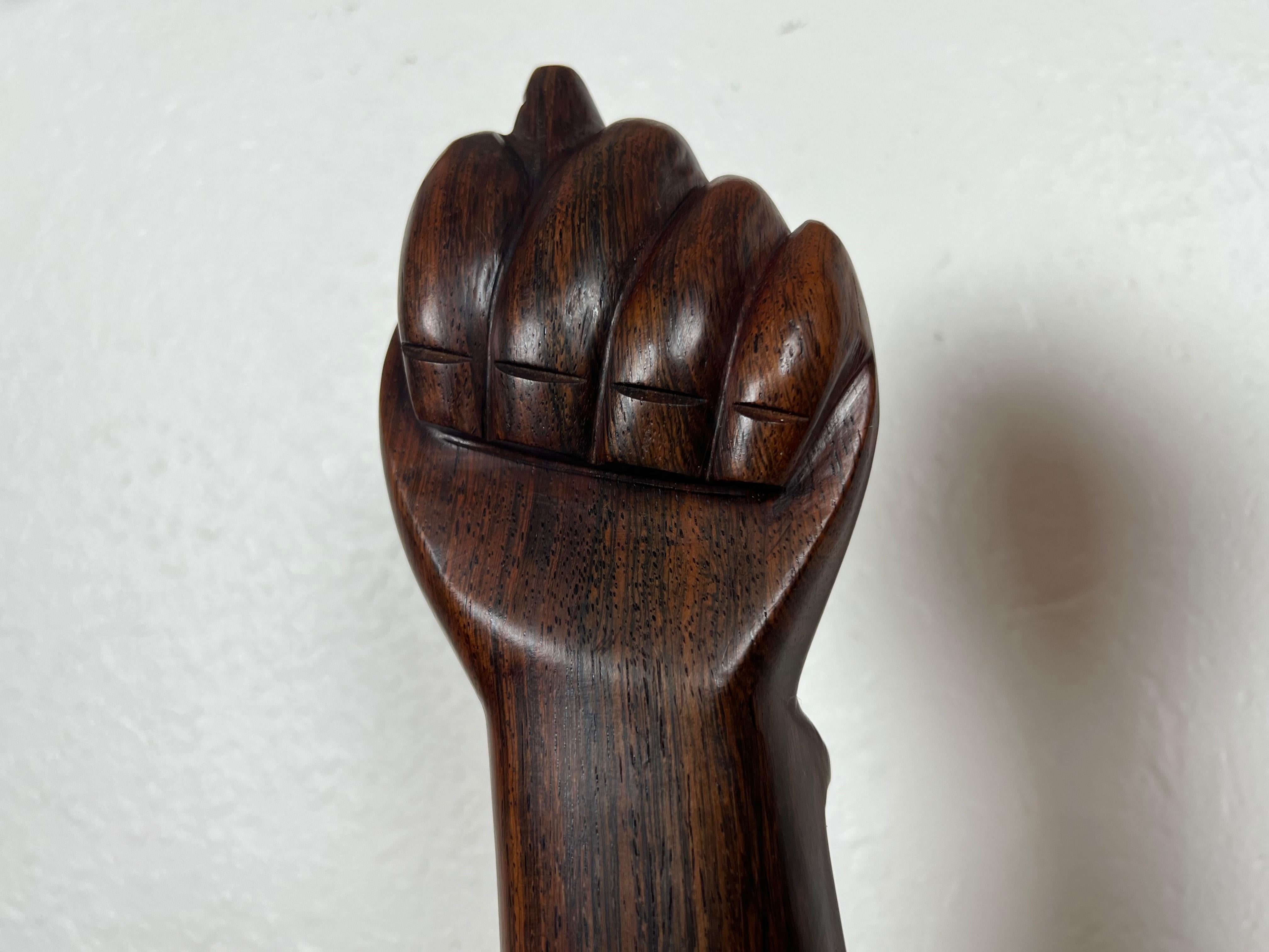 Brazilian Jacaranda Rosewood Hand Sculptures by Jac-Arte - a Pair 1