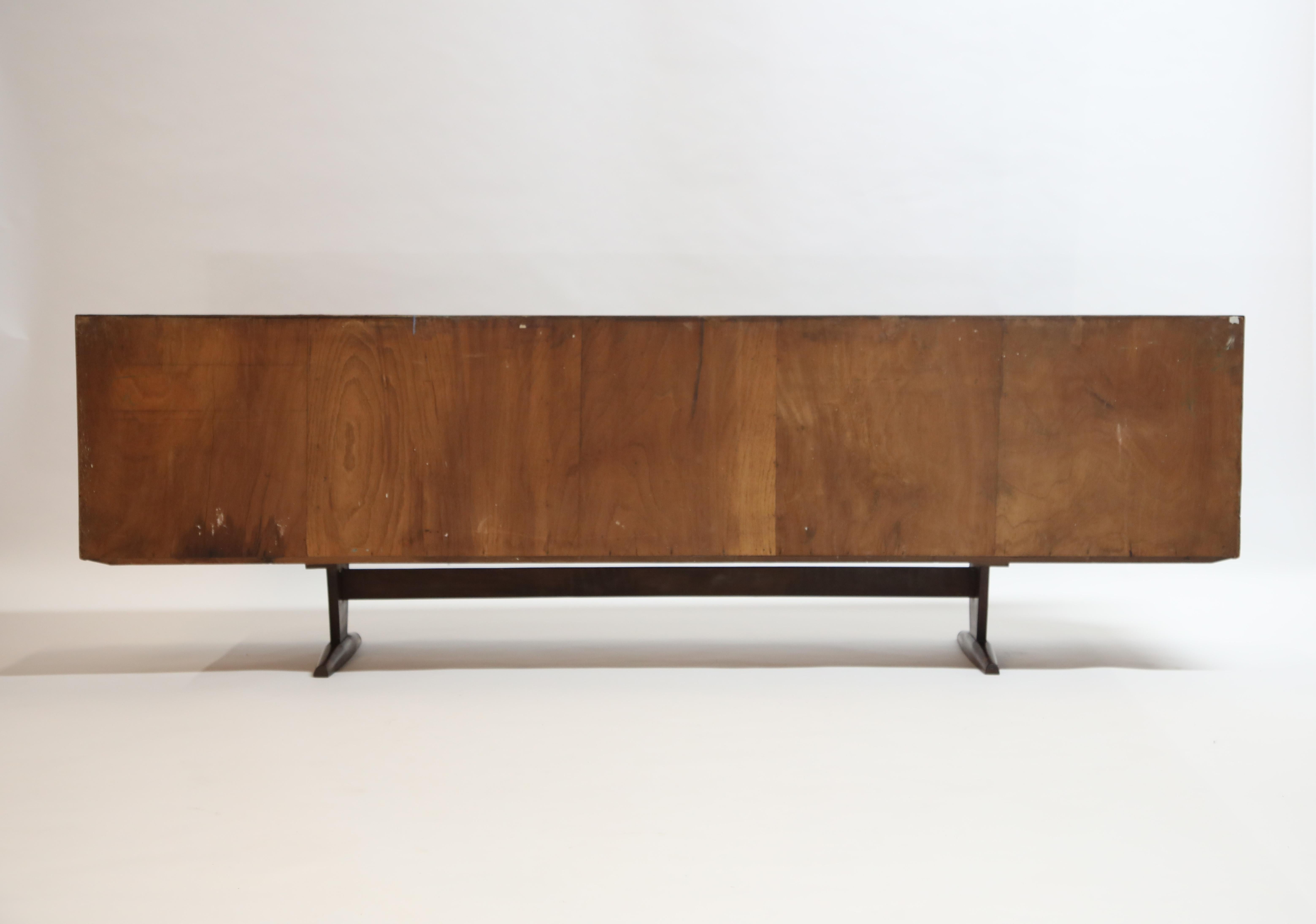 Brazilian Jacaranda Rosewood Parquetry Sideboard by Giuseppe Scapinelli, 1960s 3