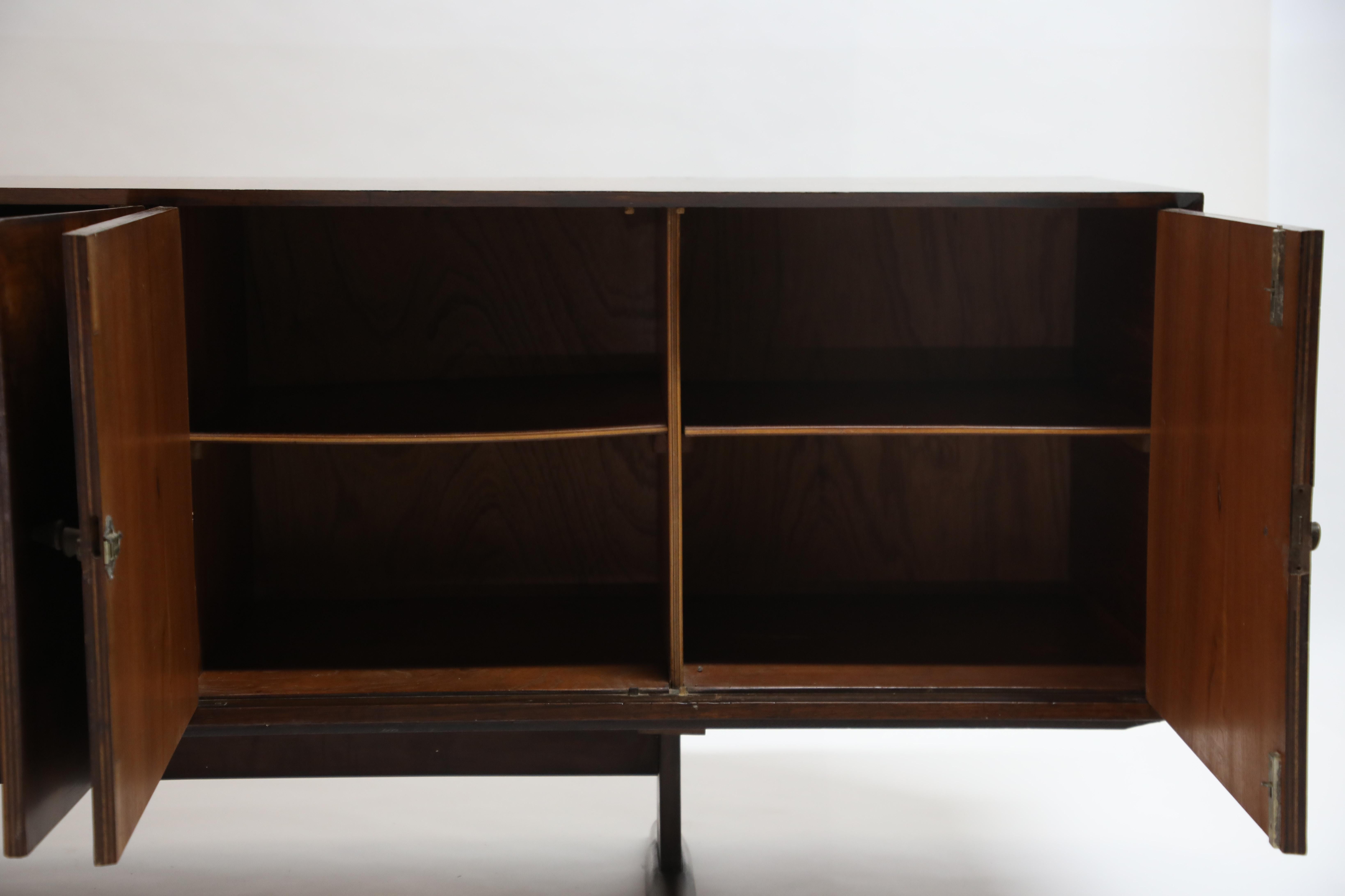 Brazilian Jacaranda Rosewood Parquetry Sideboard by Giuseppe Scapinelli, 1960s 11