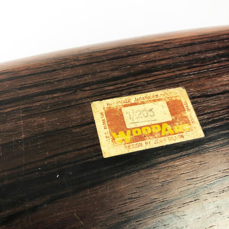 Brazilian Jacaranda Wood Tray Designed by Jean Gillon for Wood Art For