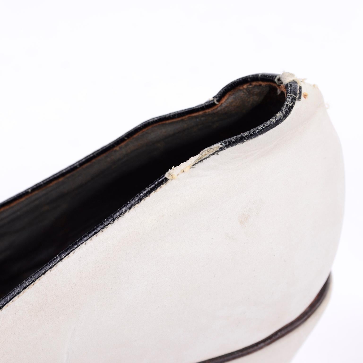 Brazilian Leather 1940s Novelty Peep Toe Platform Heels Piano Key Vintage Shoes For Sale 4