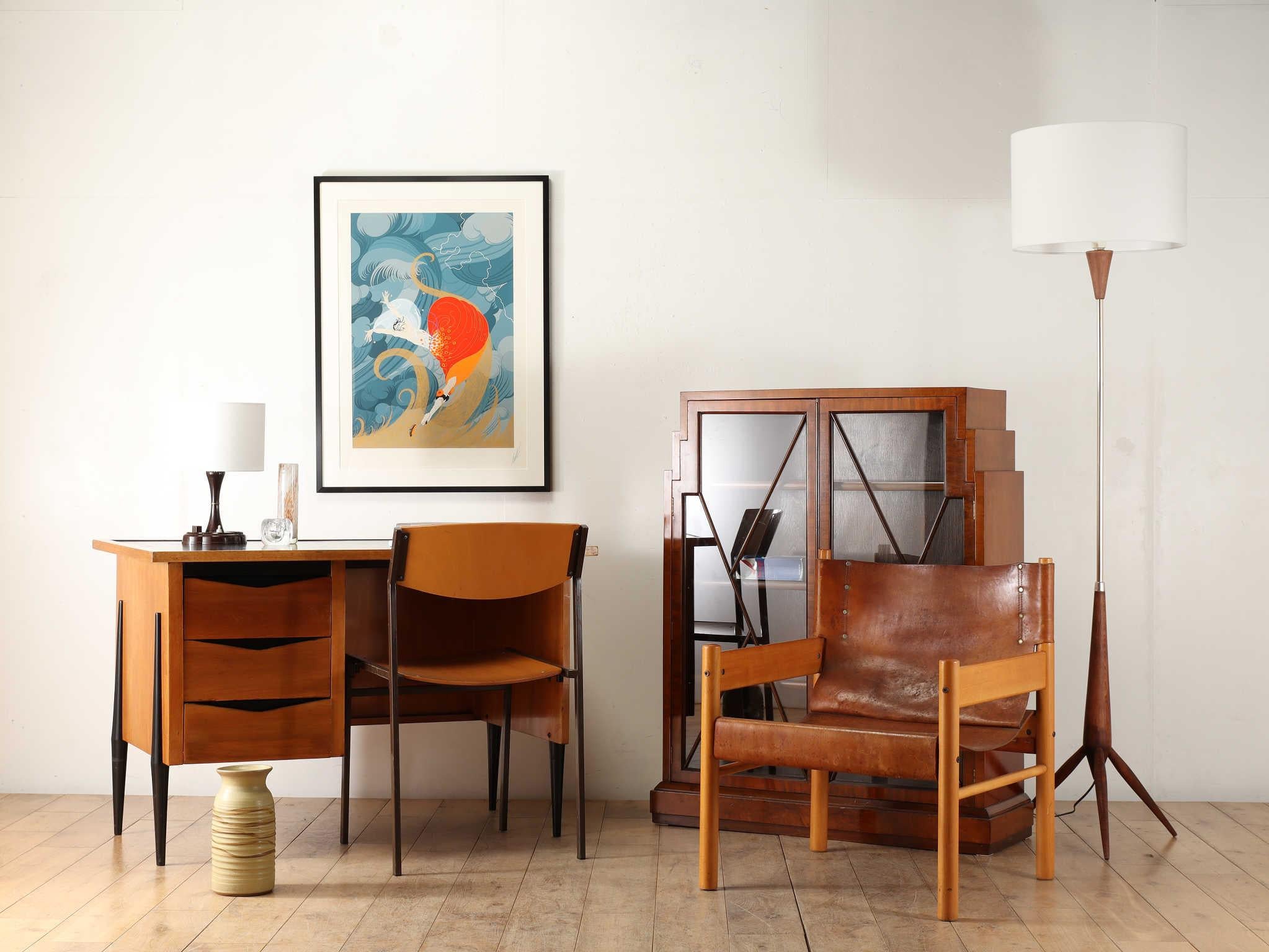 Brazilian Leather Arm Chair 1950's For Sale 14