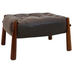 Brazilian Leather MP-81 Ottoman by Percival Lafer